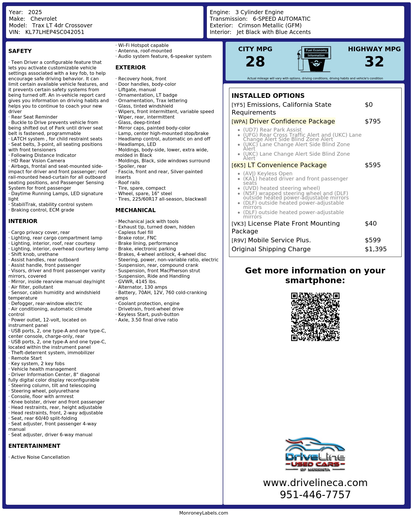 Monroney Label