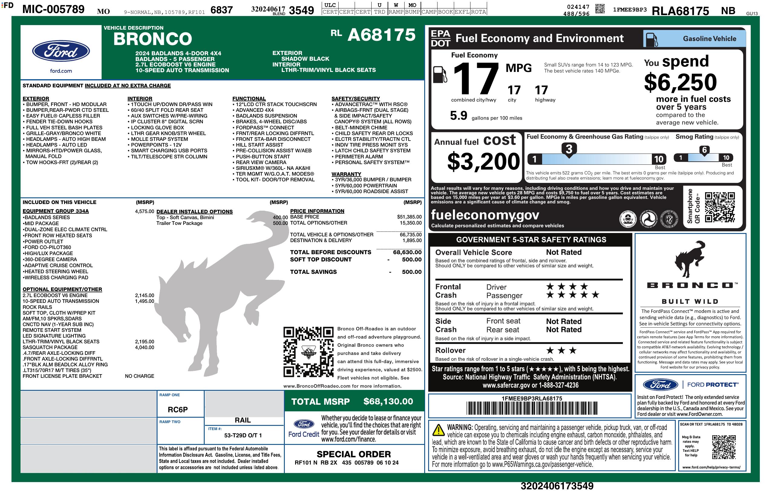 Monroney Label