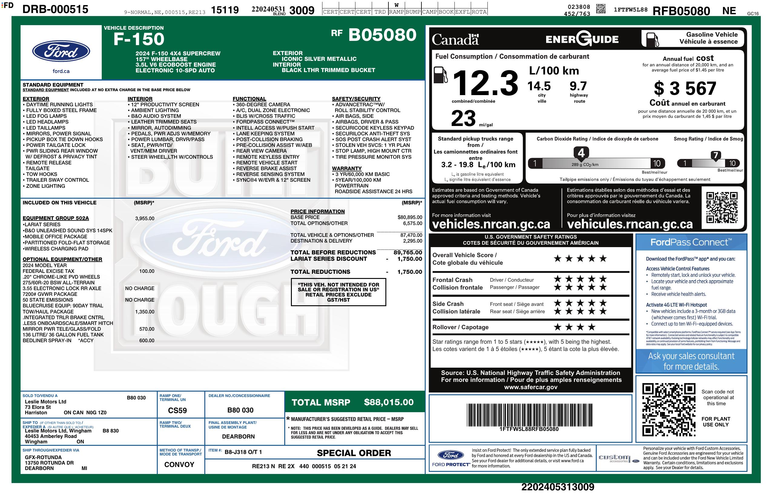 Monroney Label