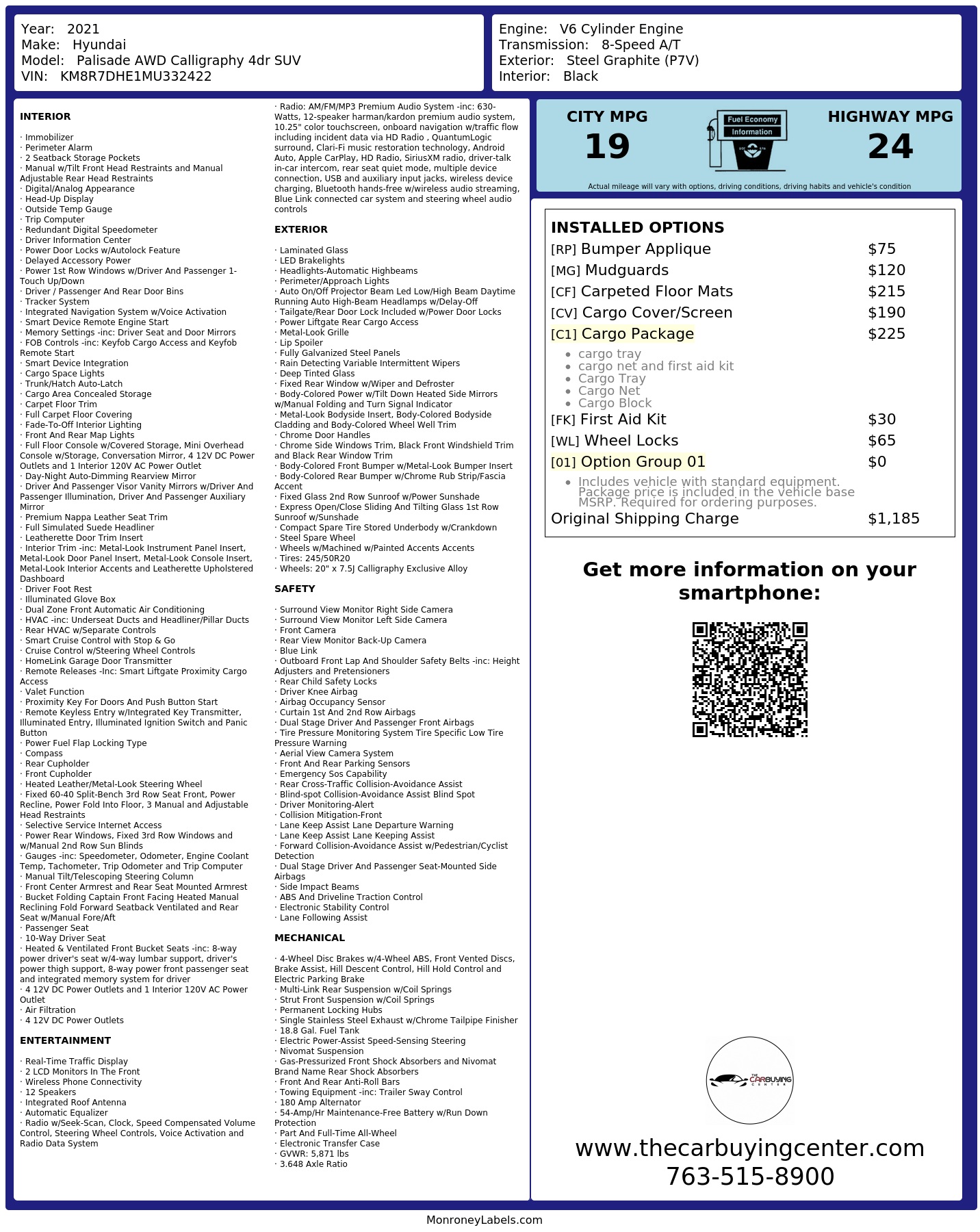 Monroney Label