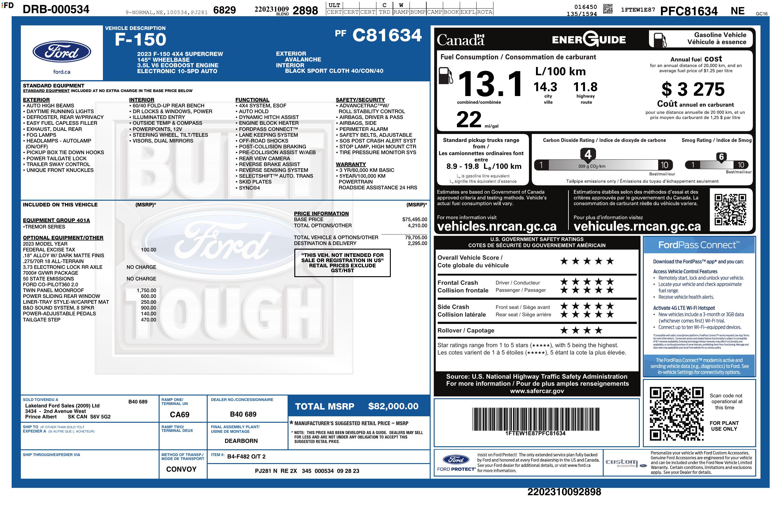 Monroney Label