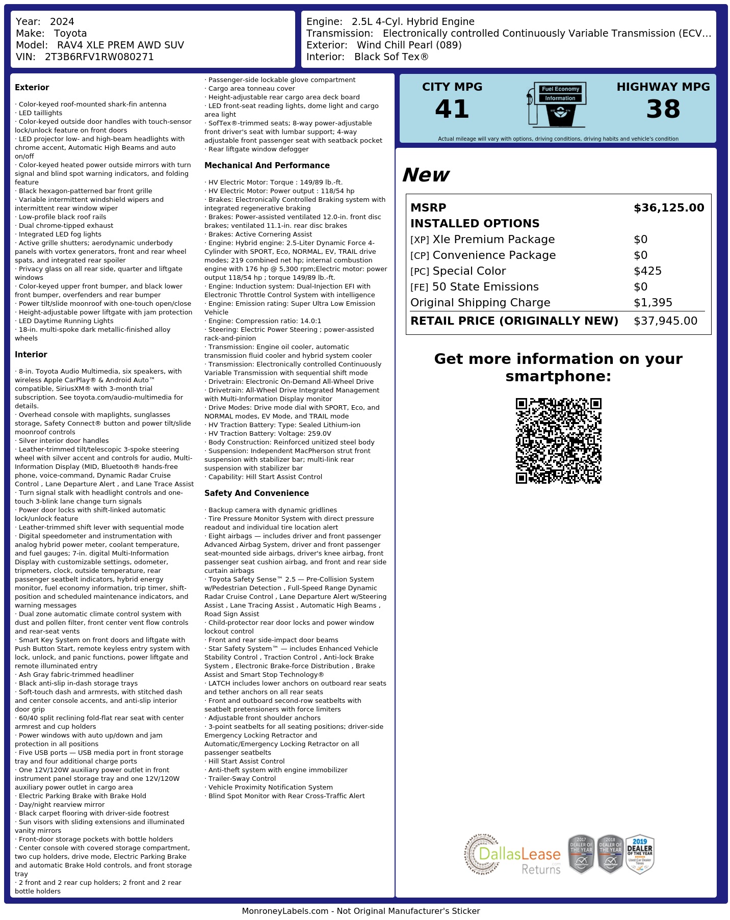 Monroney Label