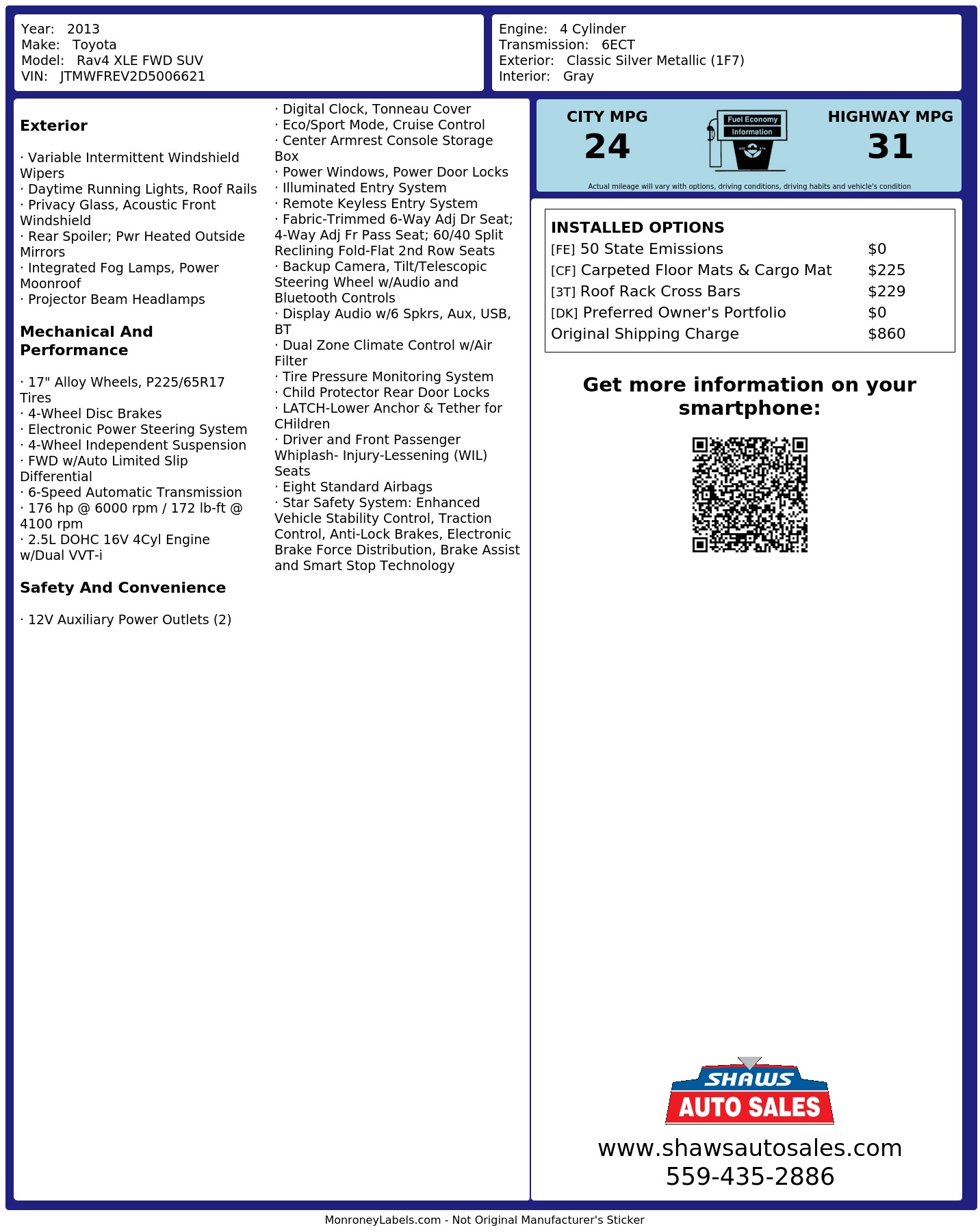 Monroney Label