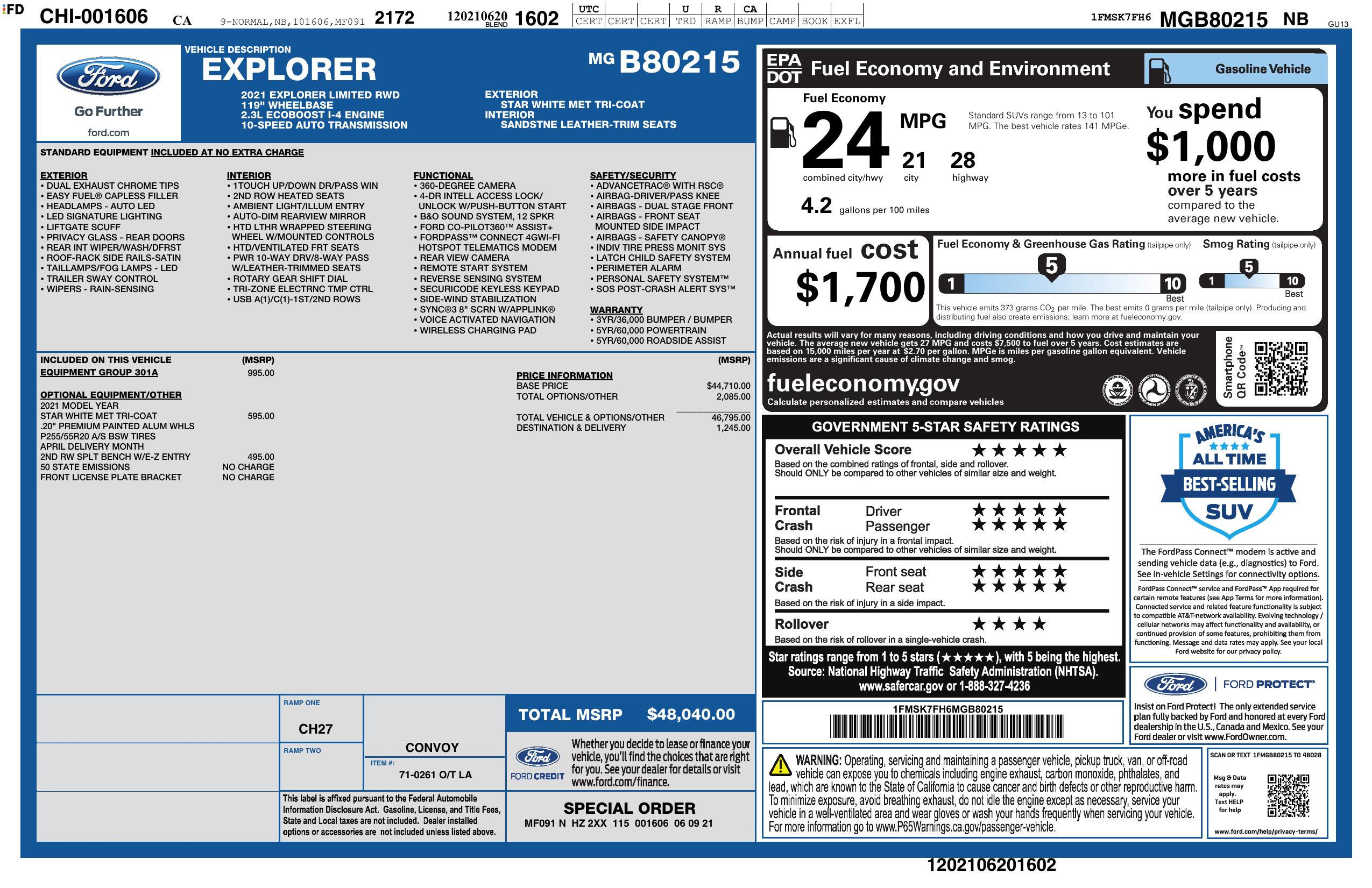Monroney Label