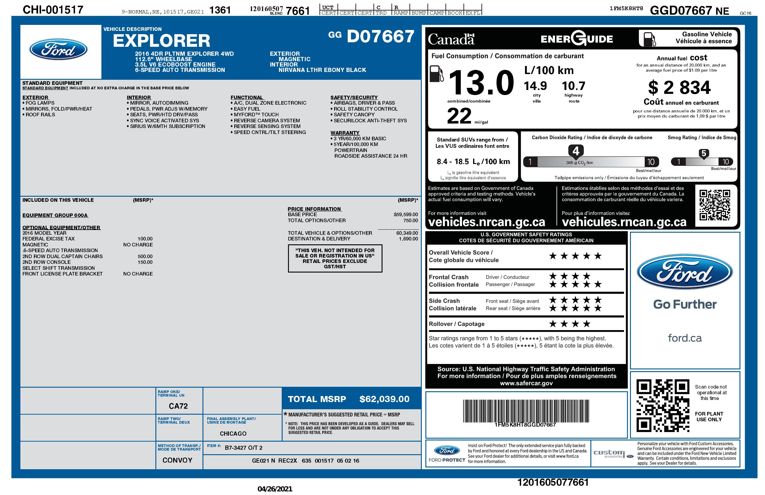 Monroney Label