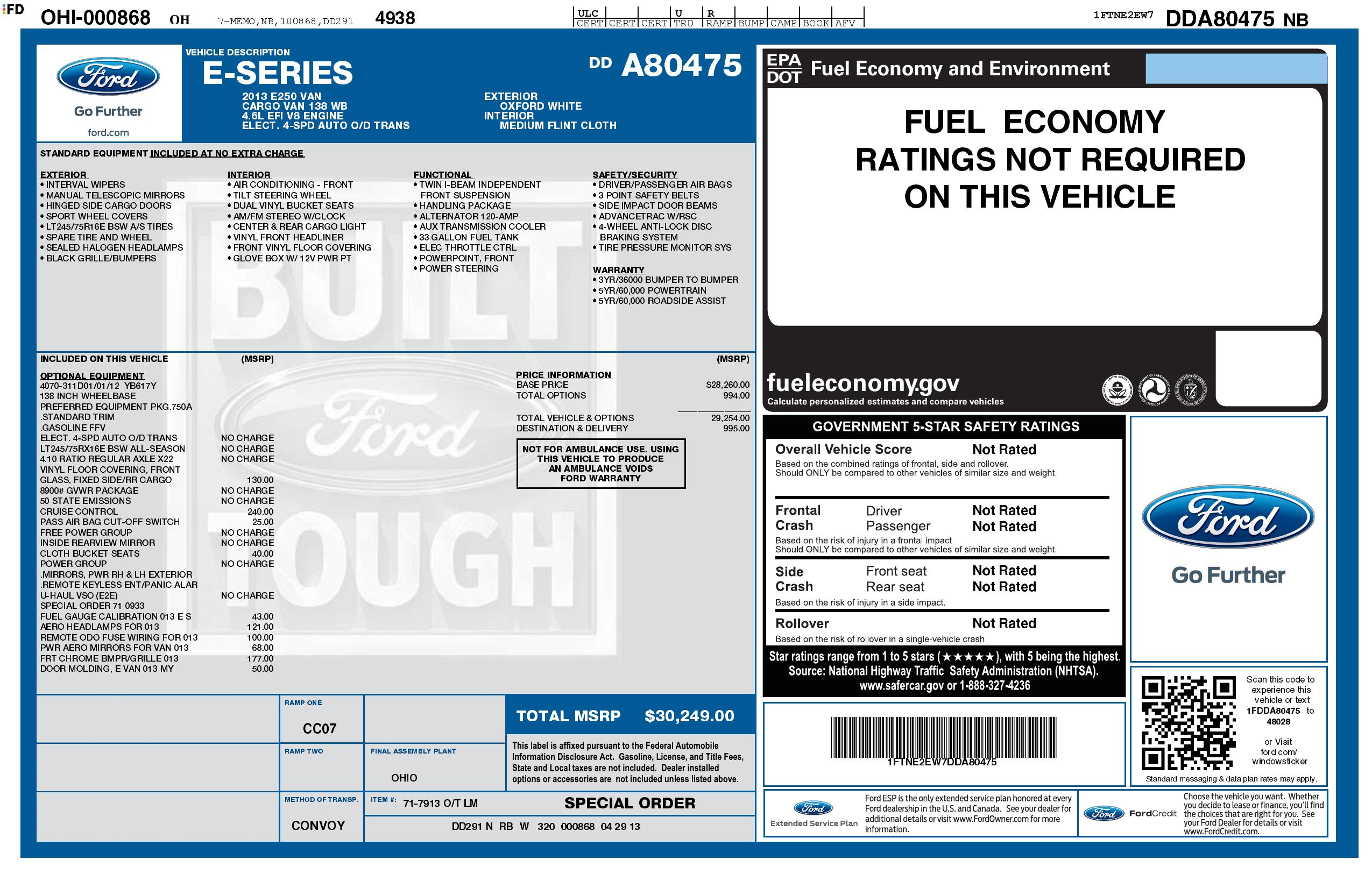 Monroney Label