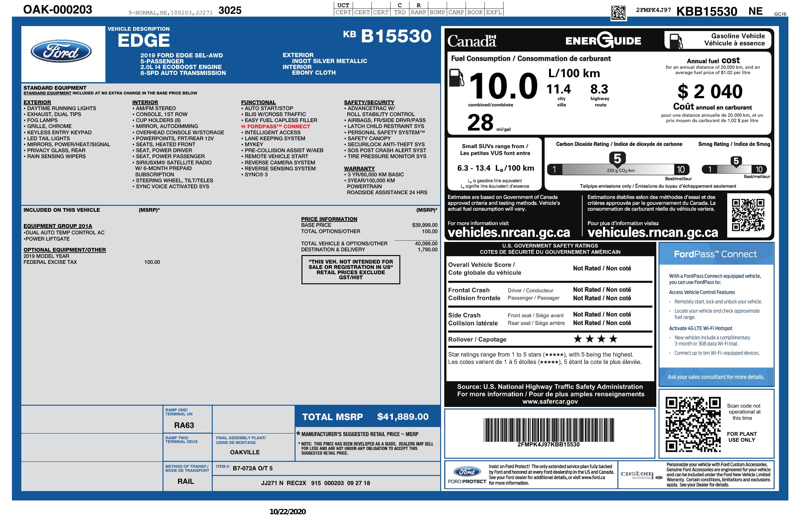 Monroney Label
