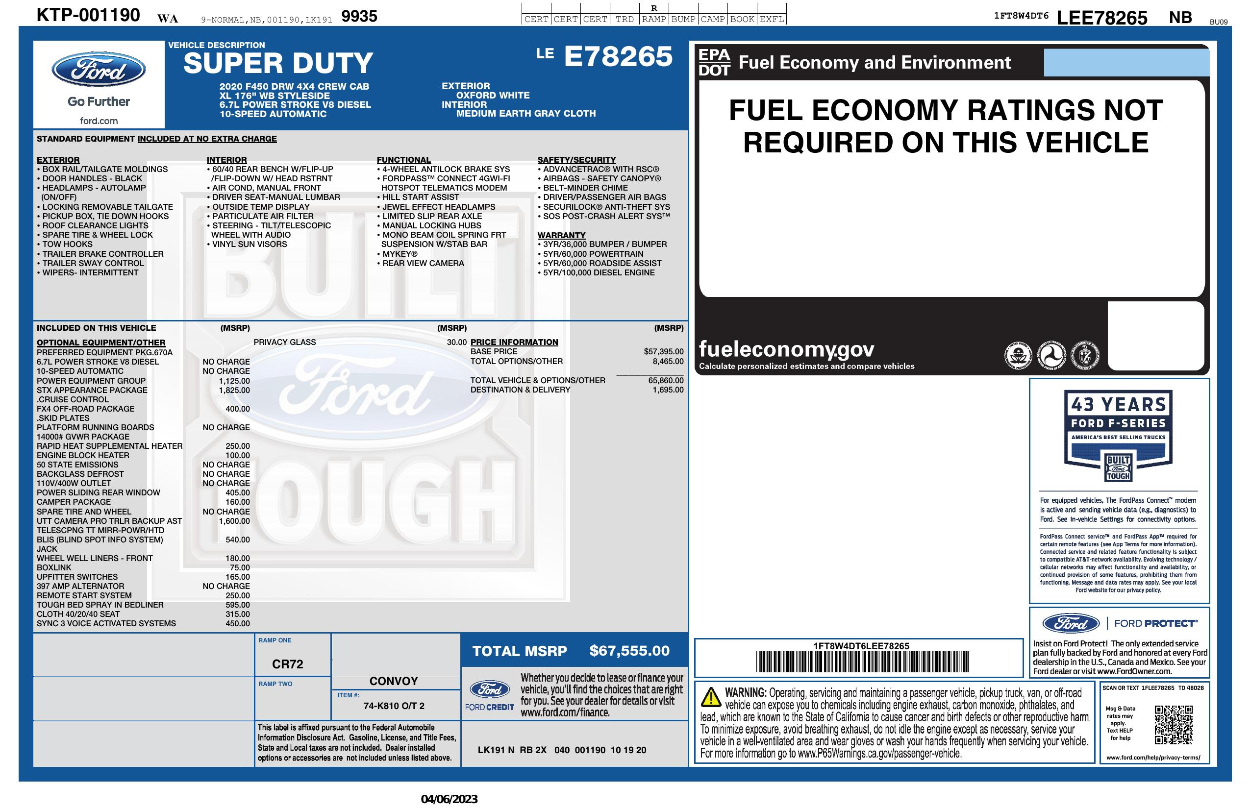 Monroney Label