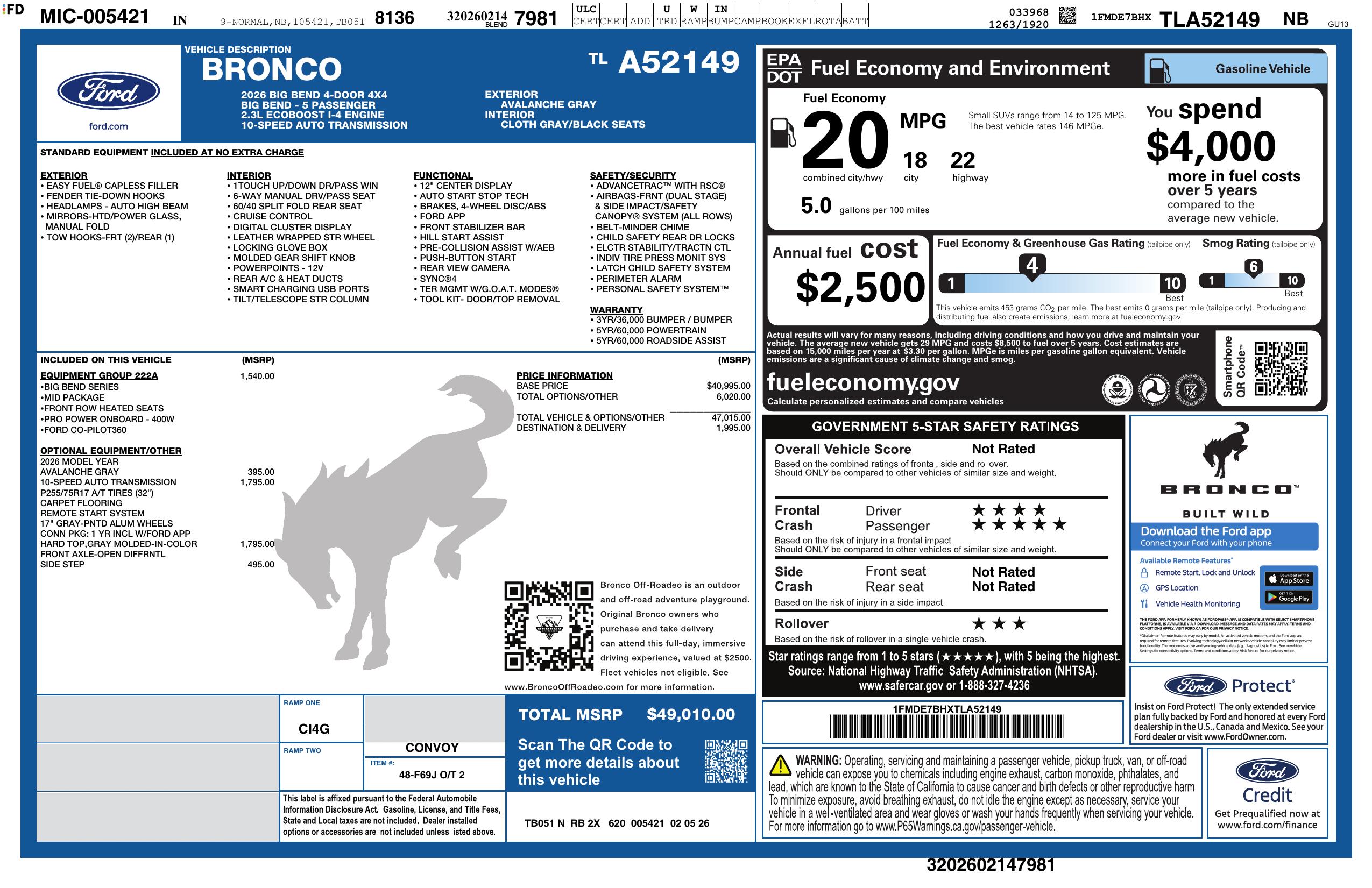 Monroney Label