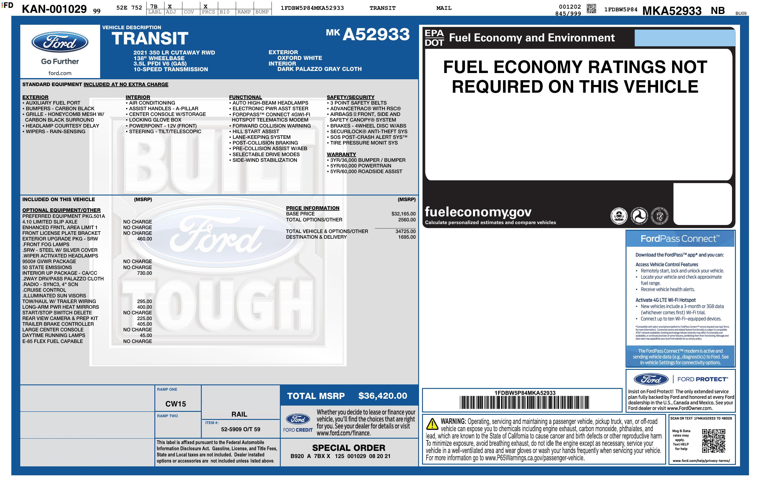 Monroney Label
