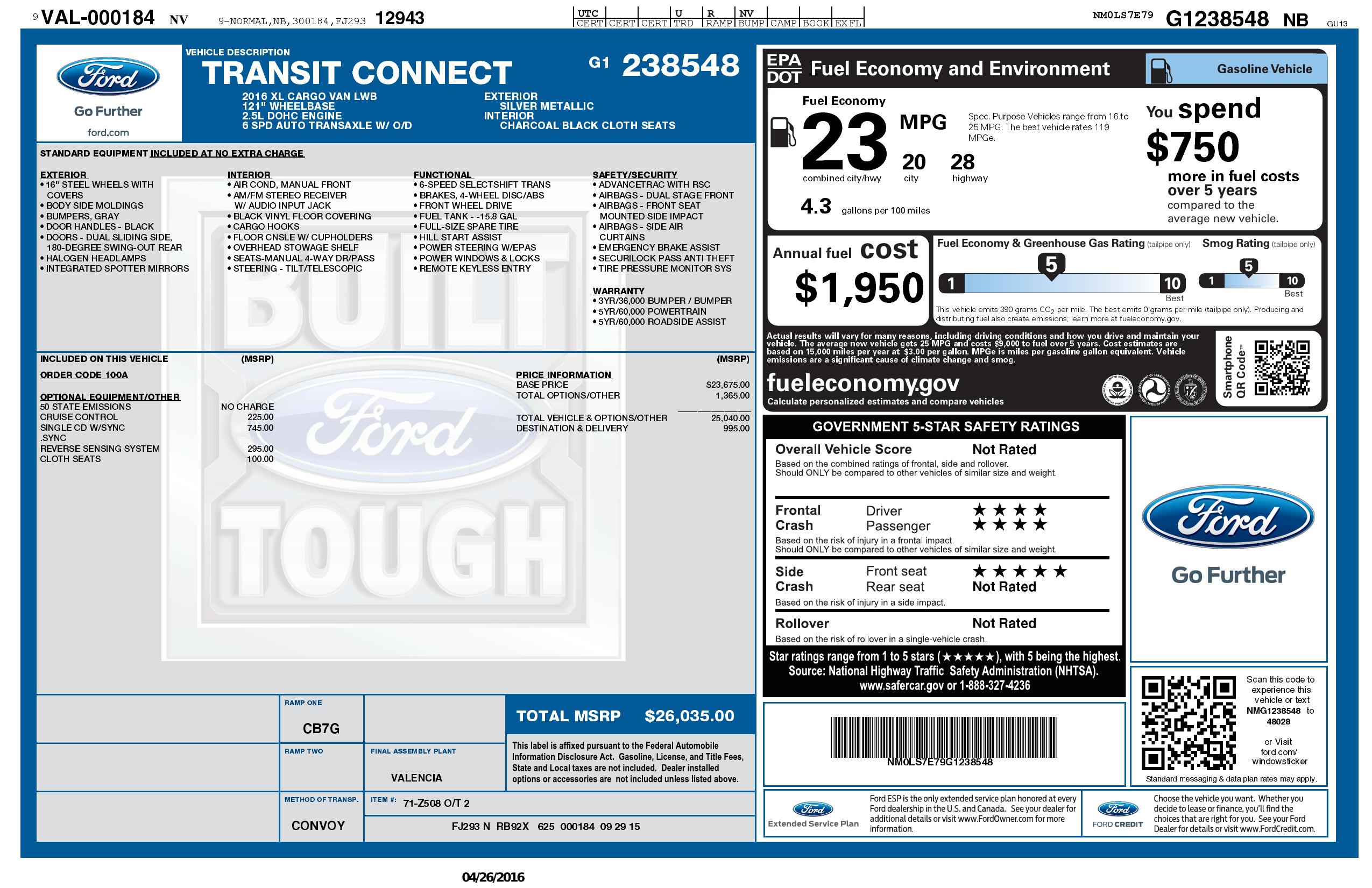 Monroney Label