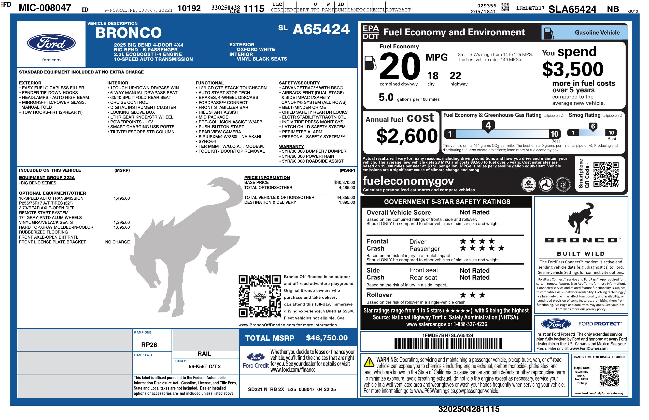 Monroney Label