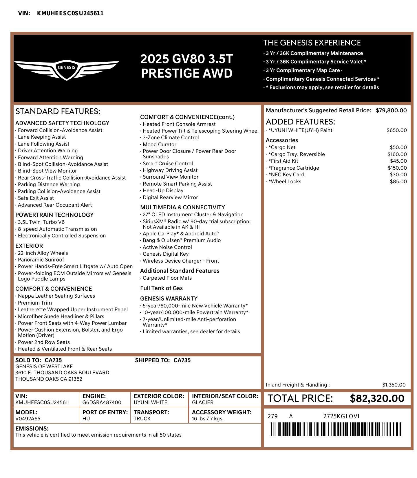 Monroney Label