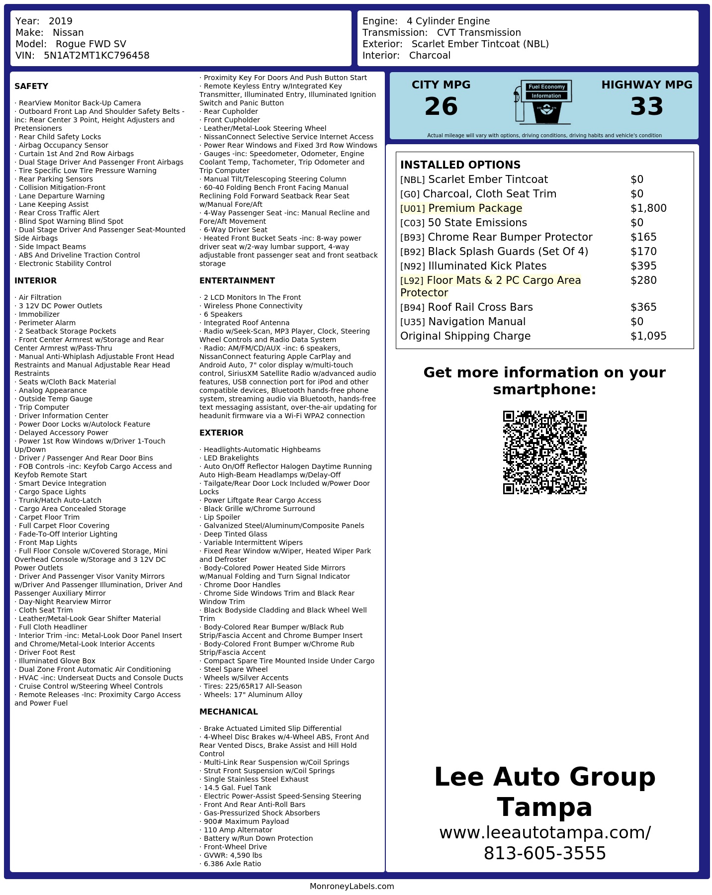 Monroney Label