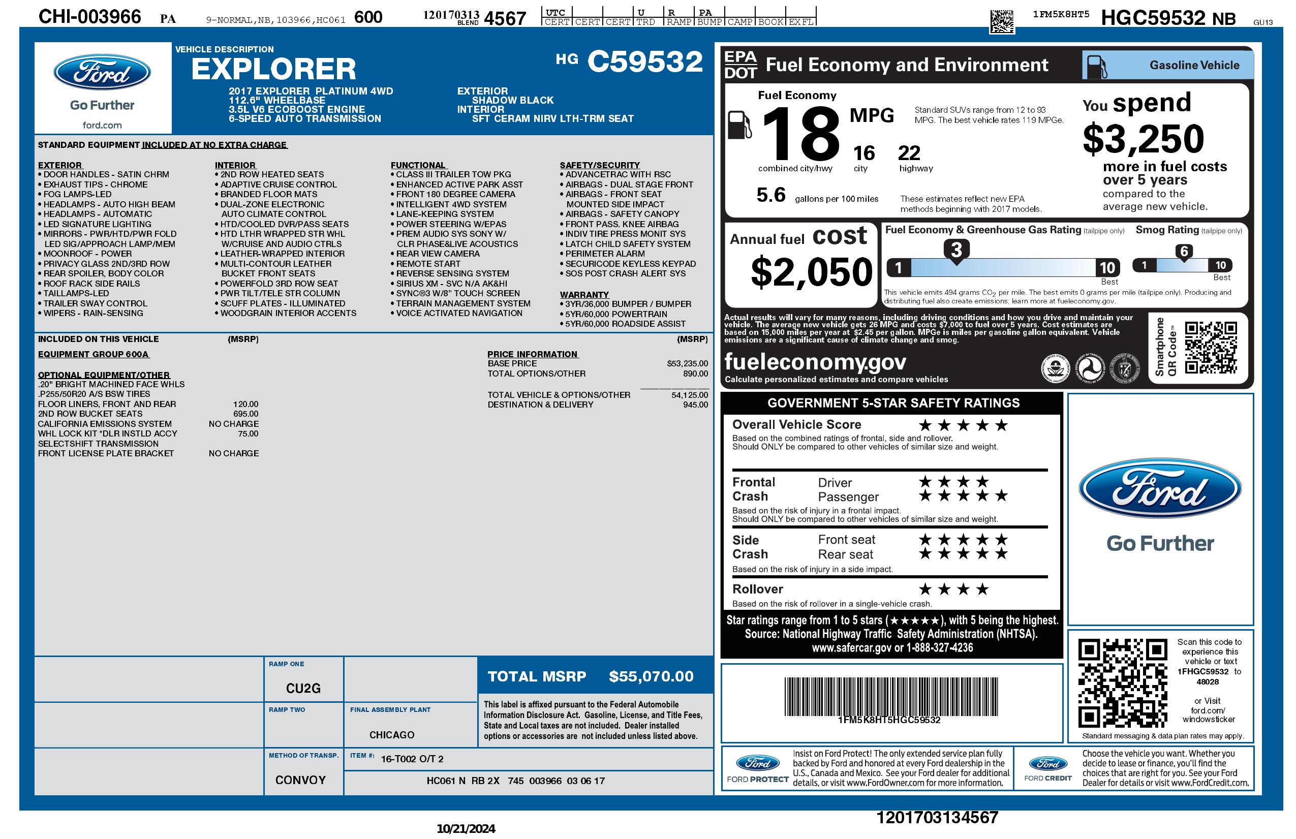 Monroney Label