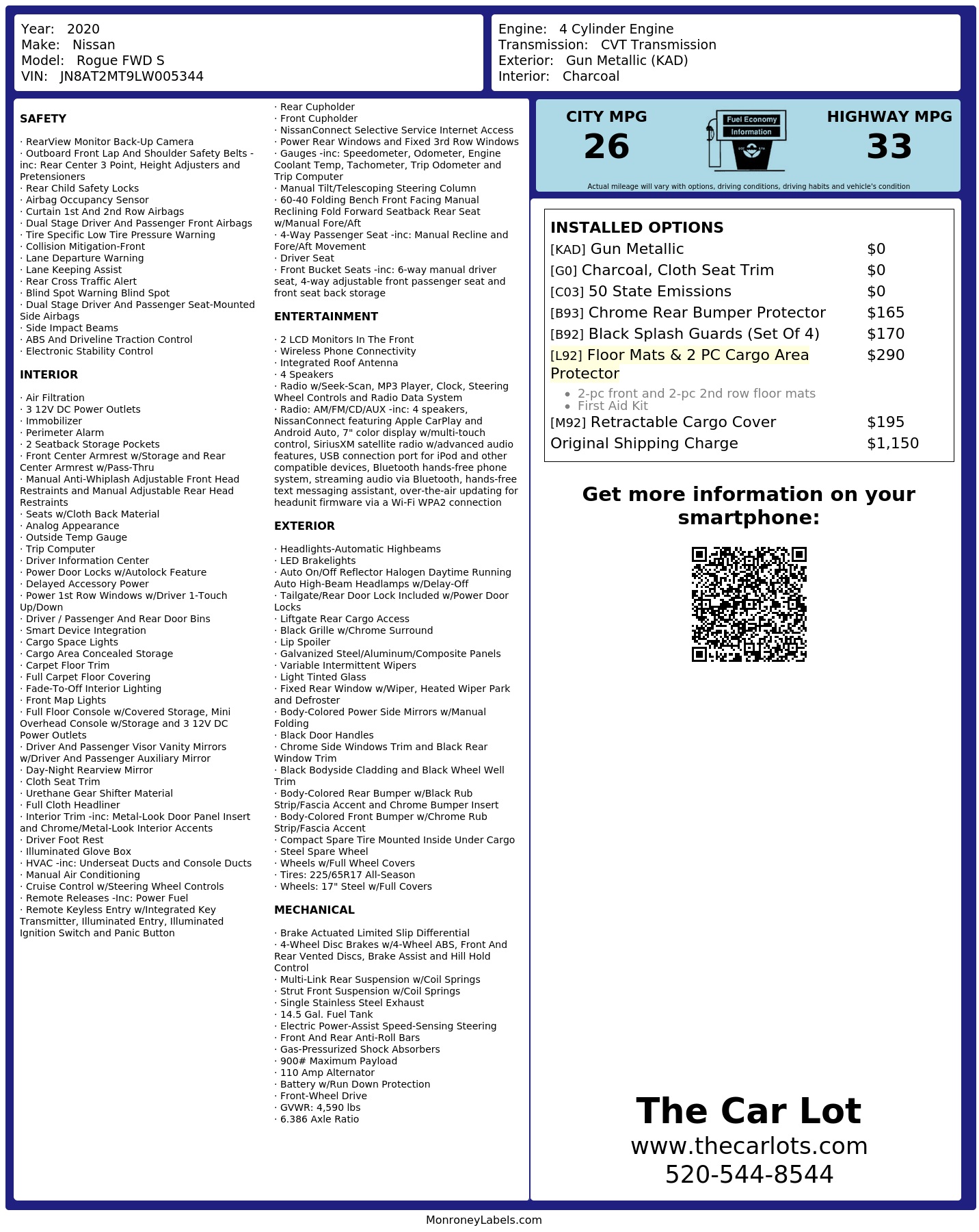Monroney Label