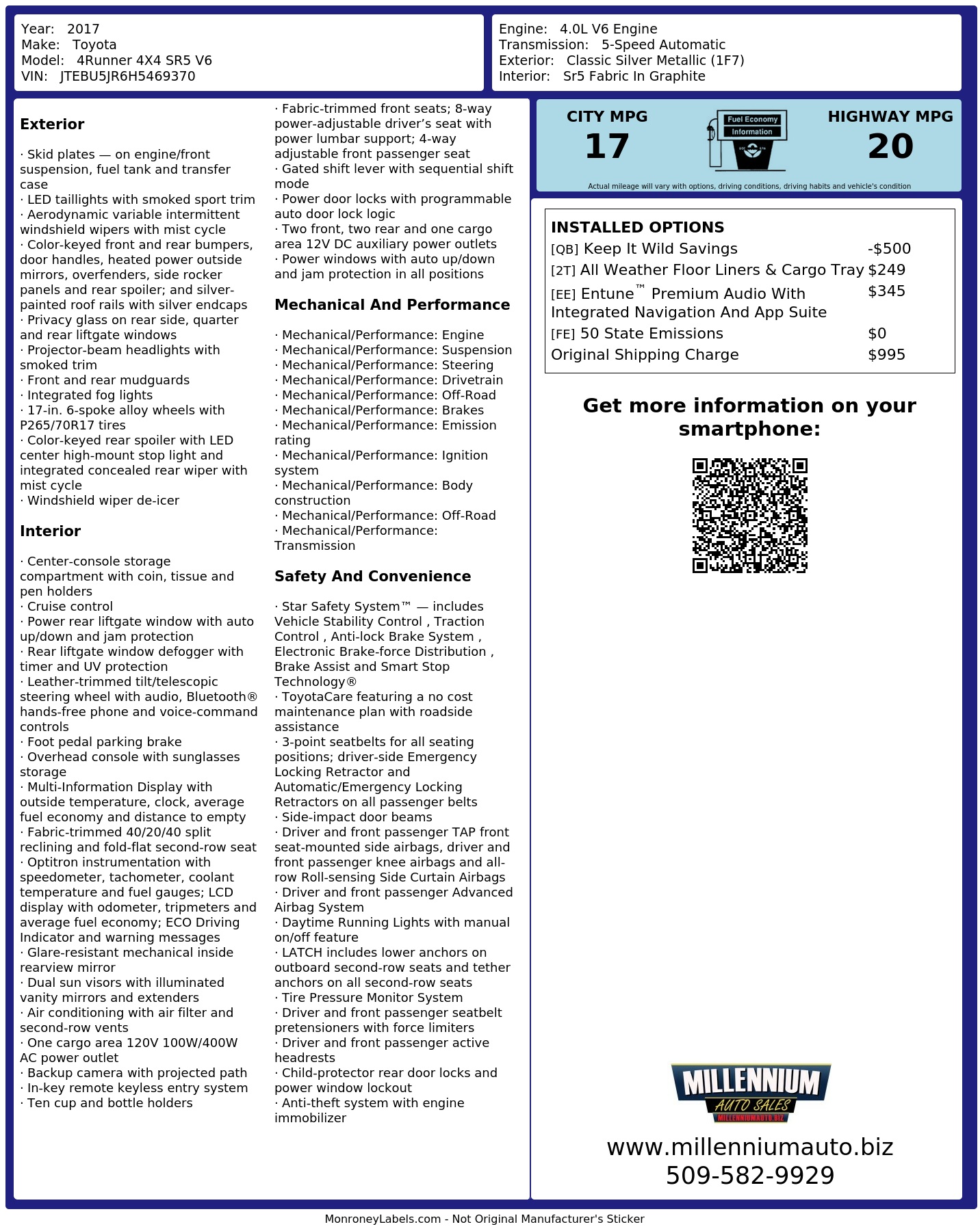 Monroney Label