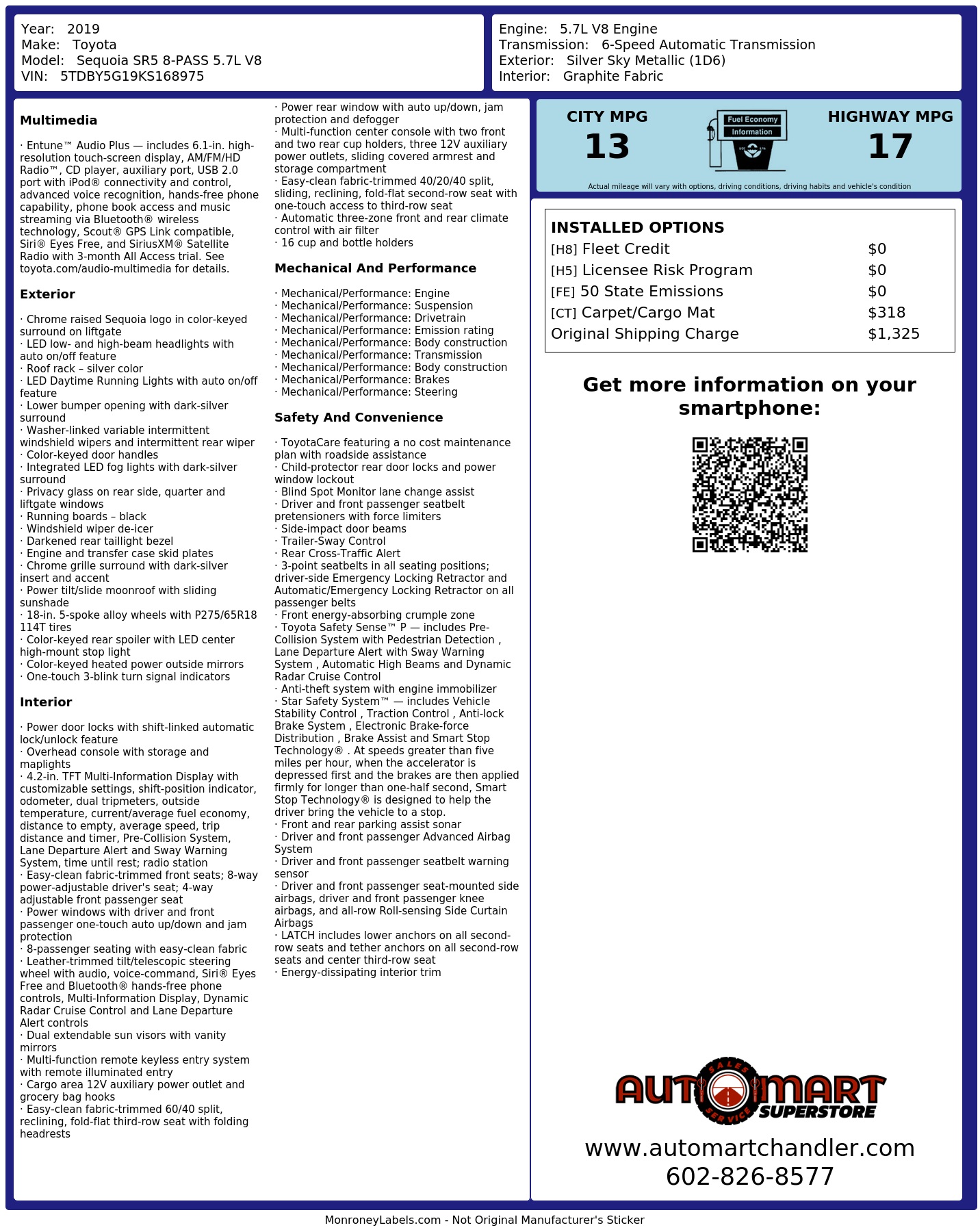 Monroney Label