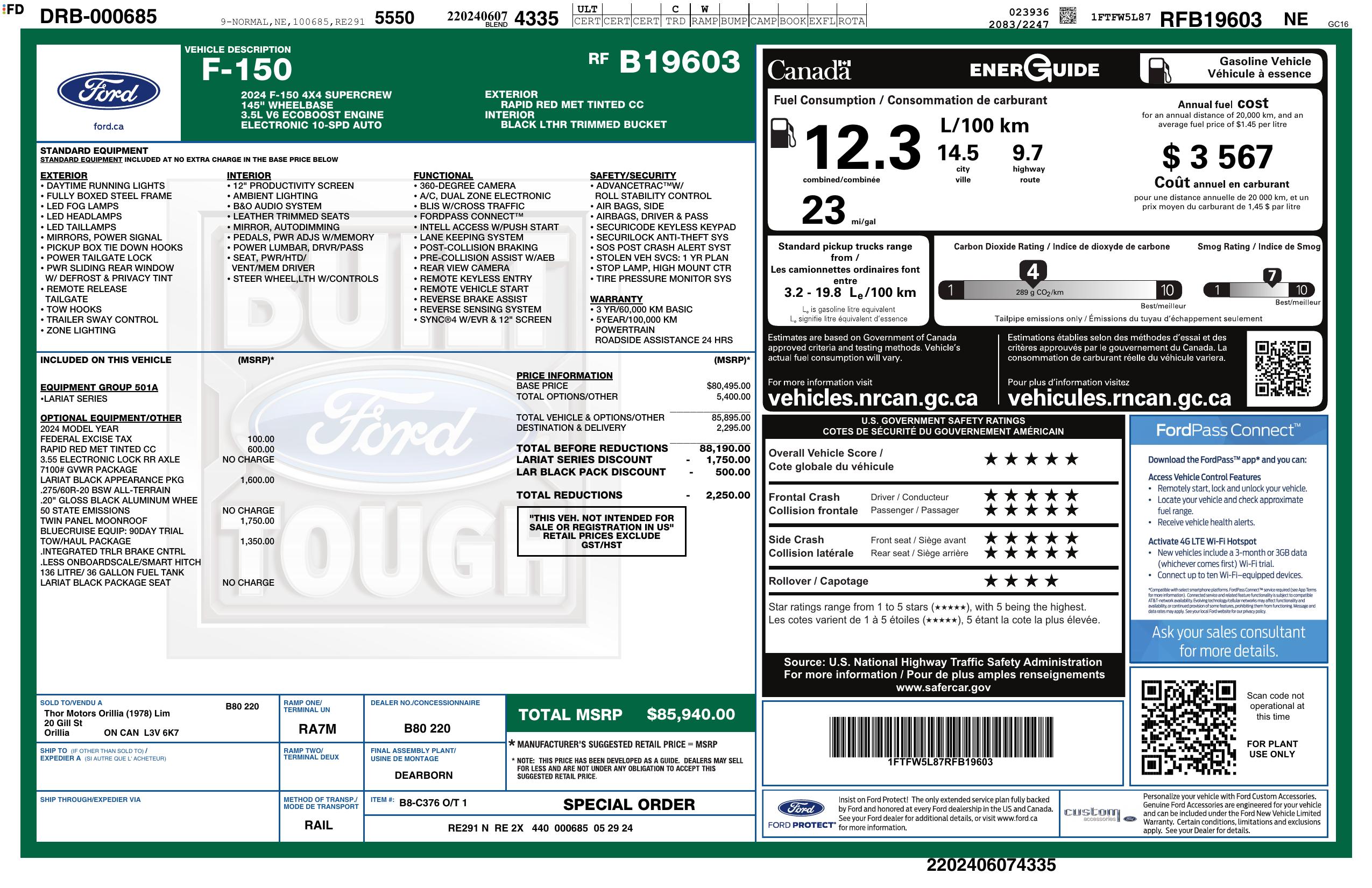 Monroney Label