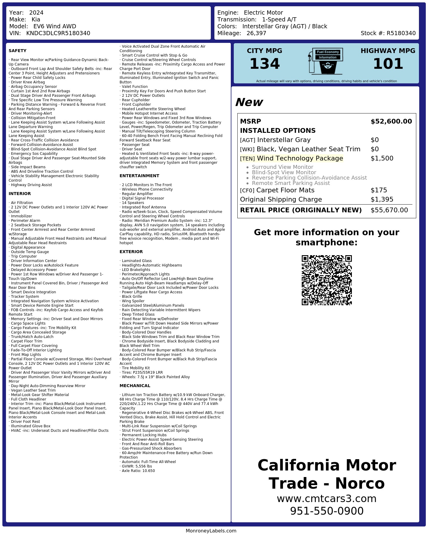 Monroney Label