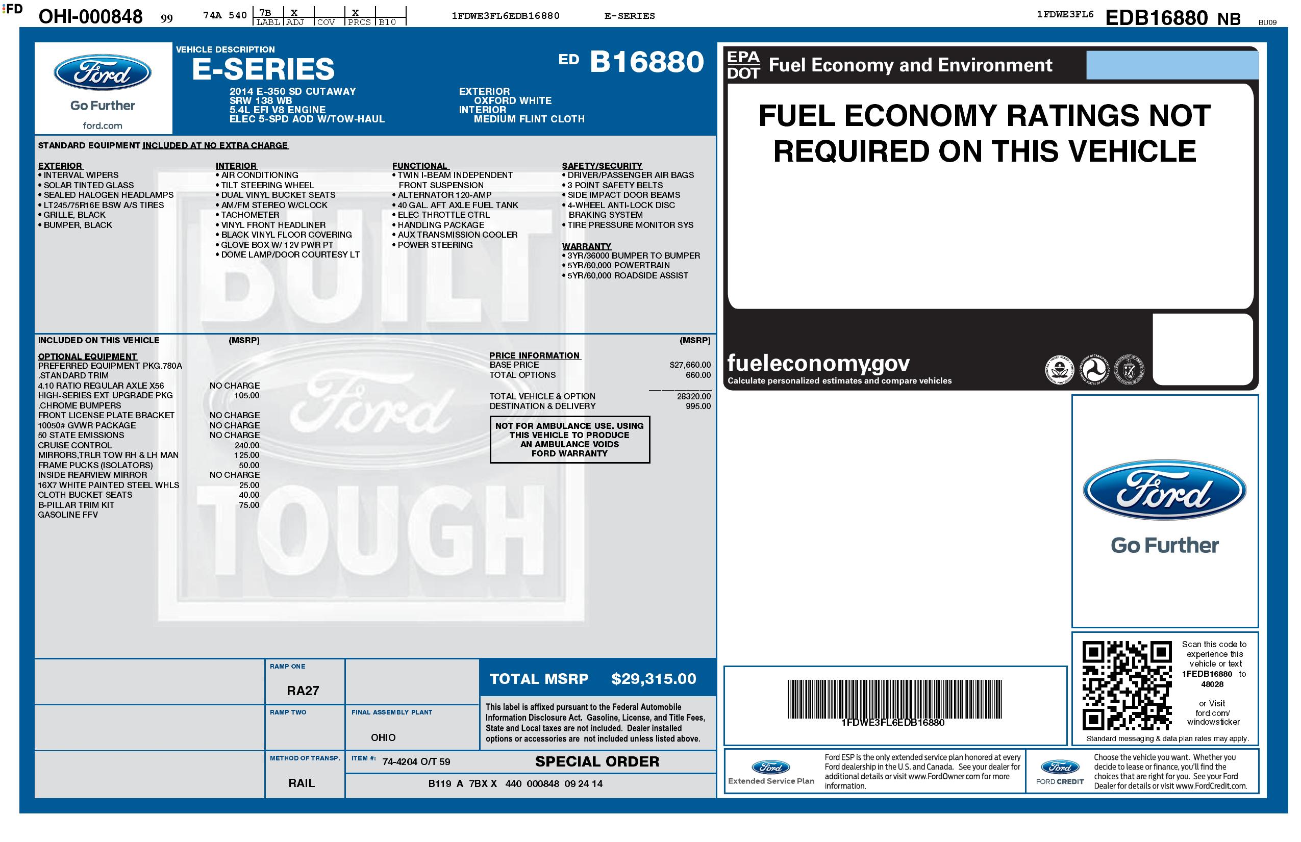 Monroney Label