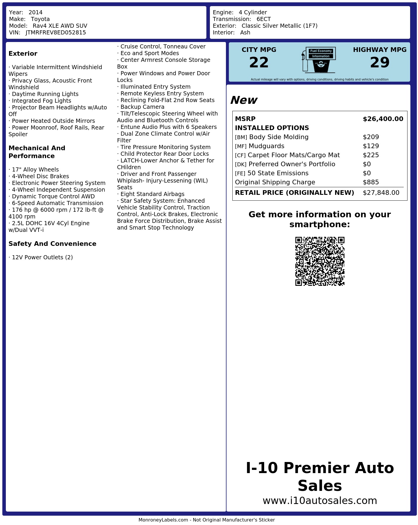 Monroney Label