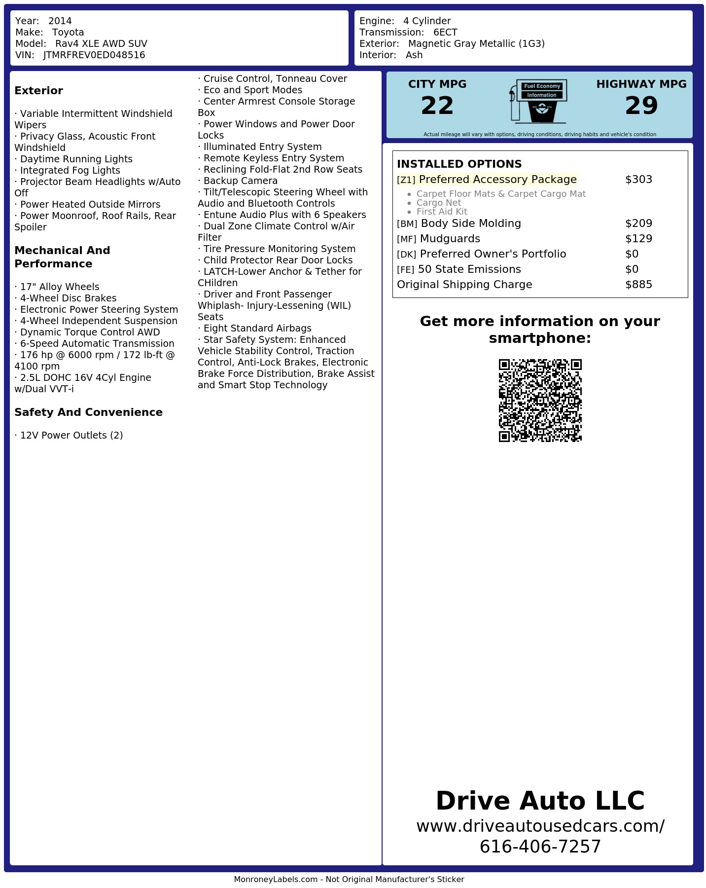 Monroney Label