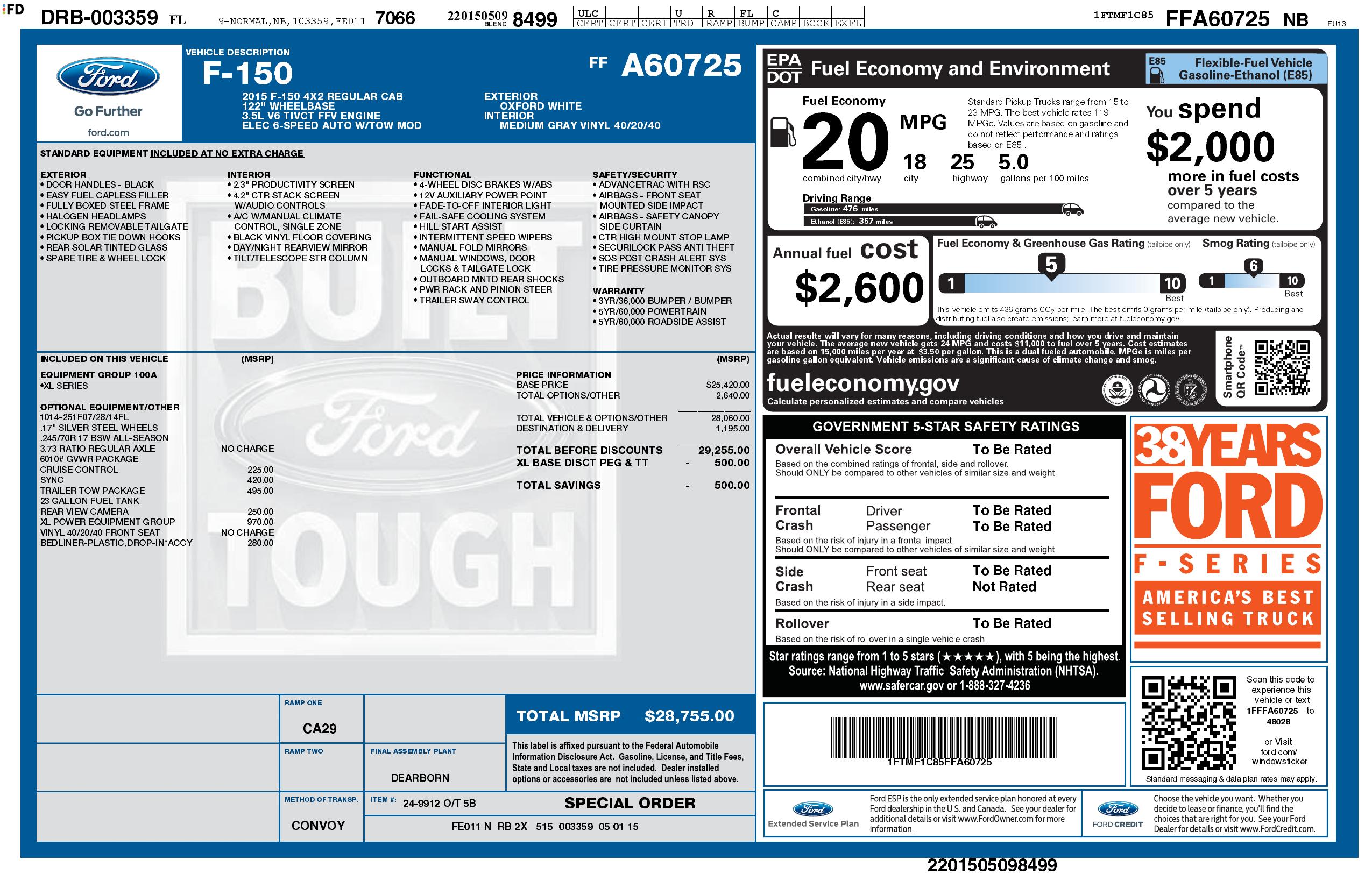 Monroney Label