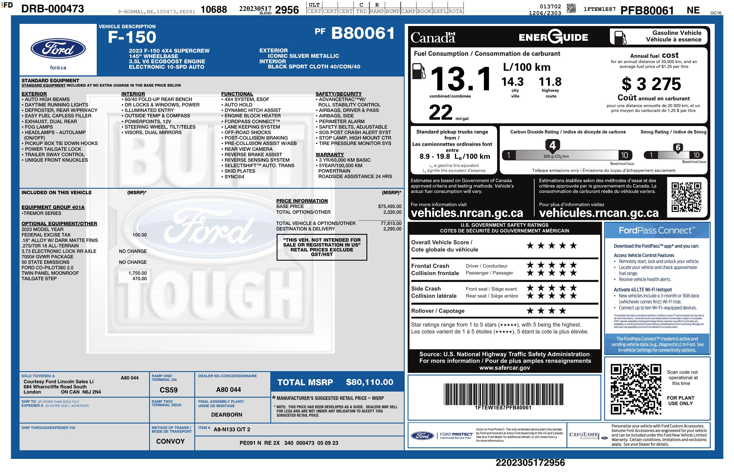 Monroney Label