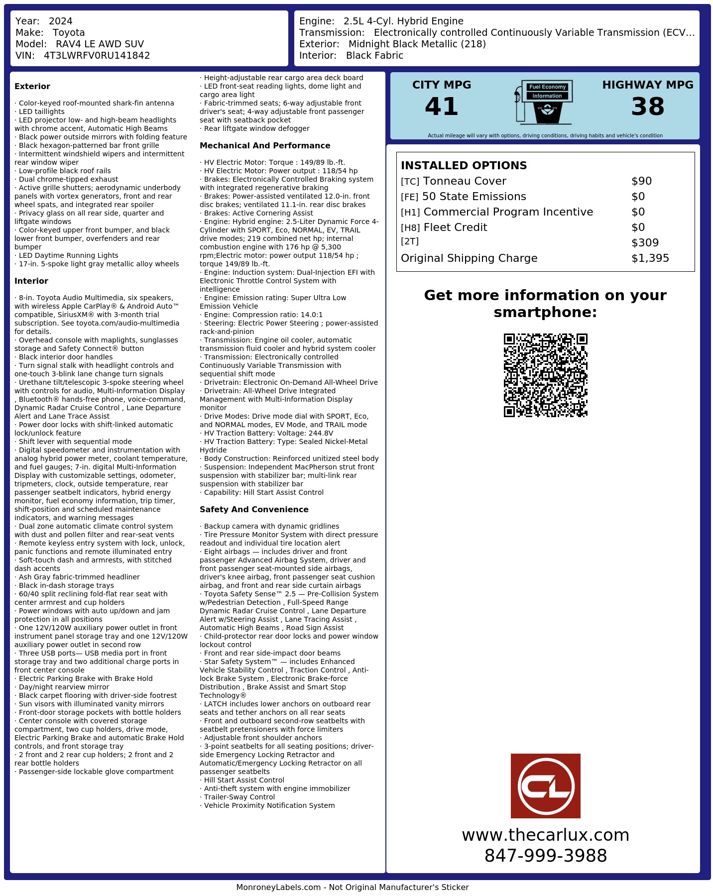 Monroney Label