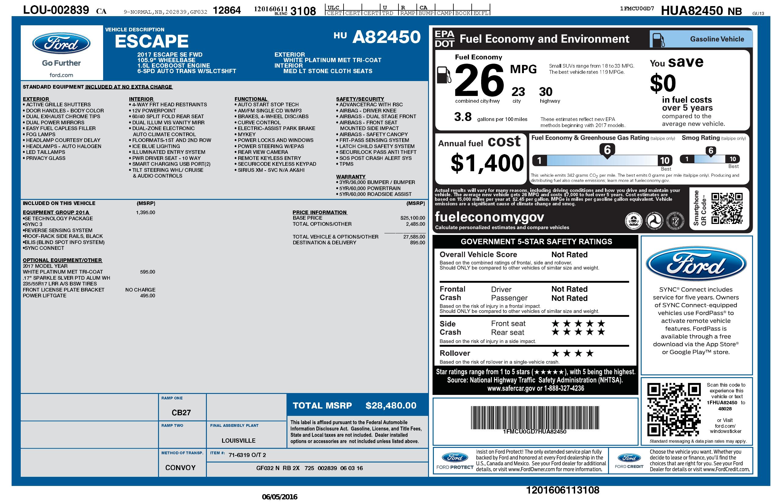 Monroney Label