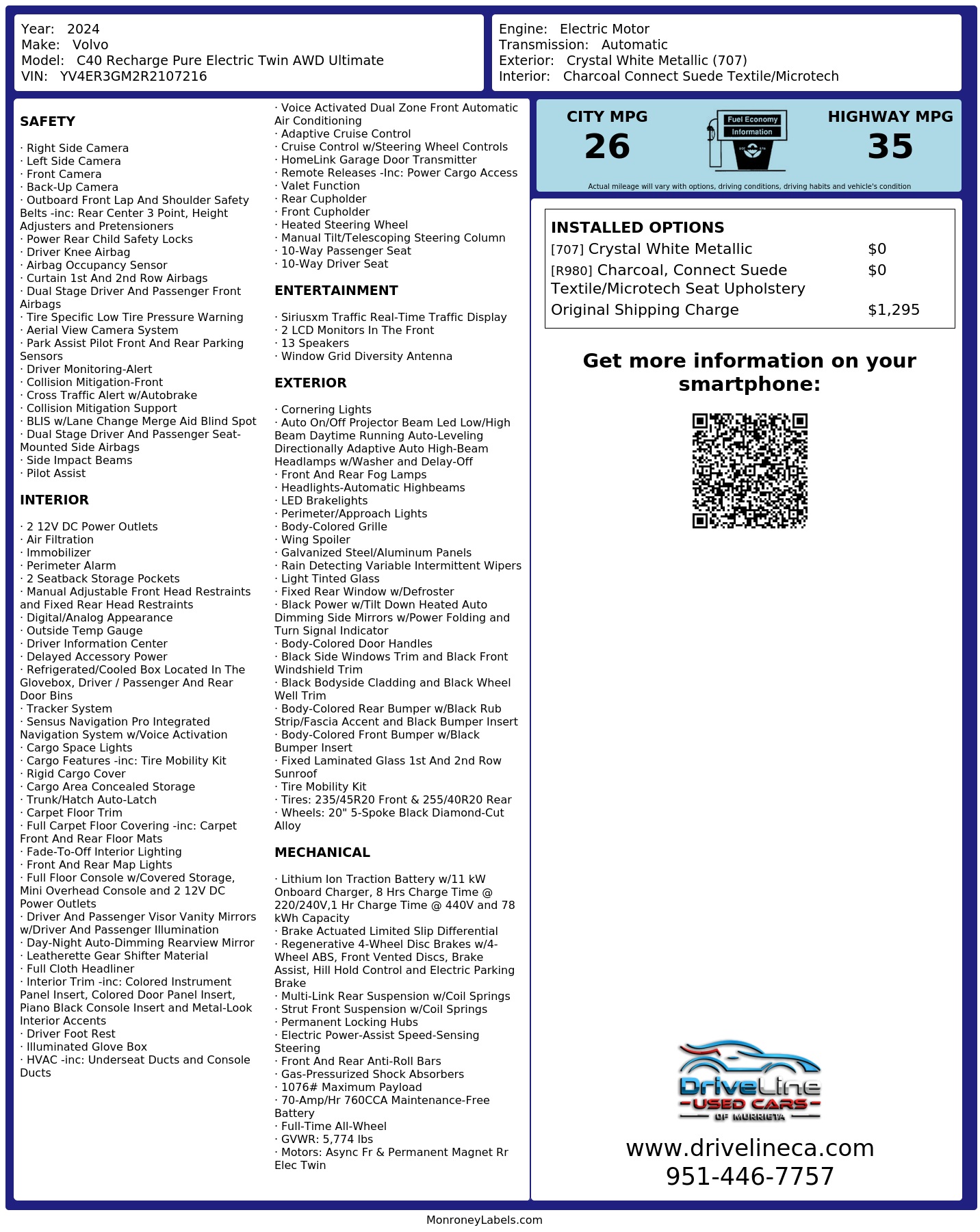 Monroney Label