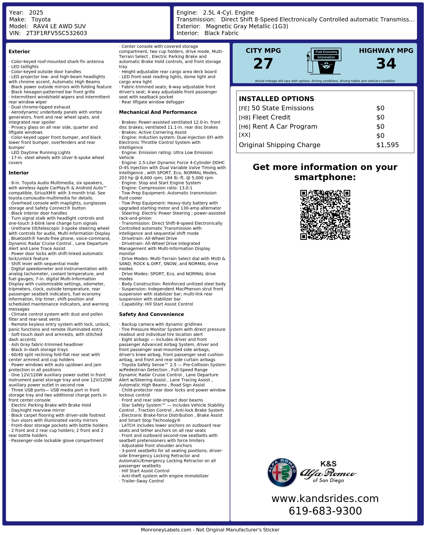 Monroney Label