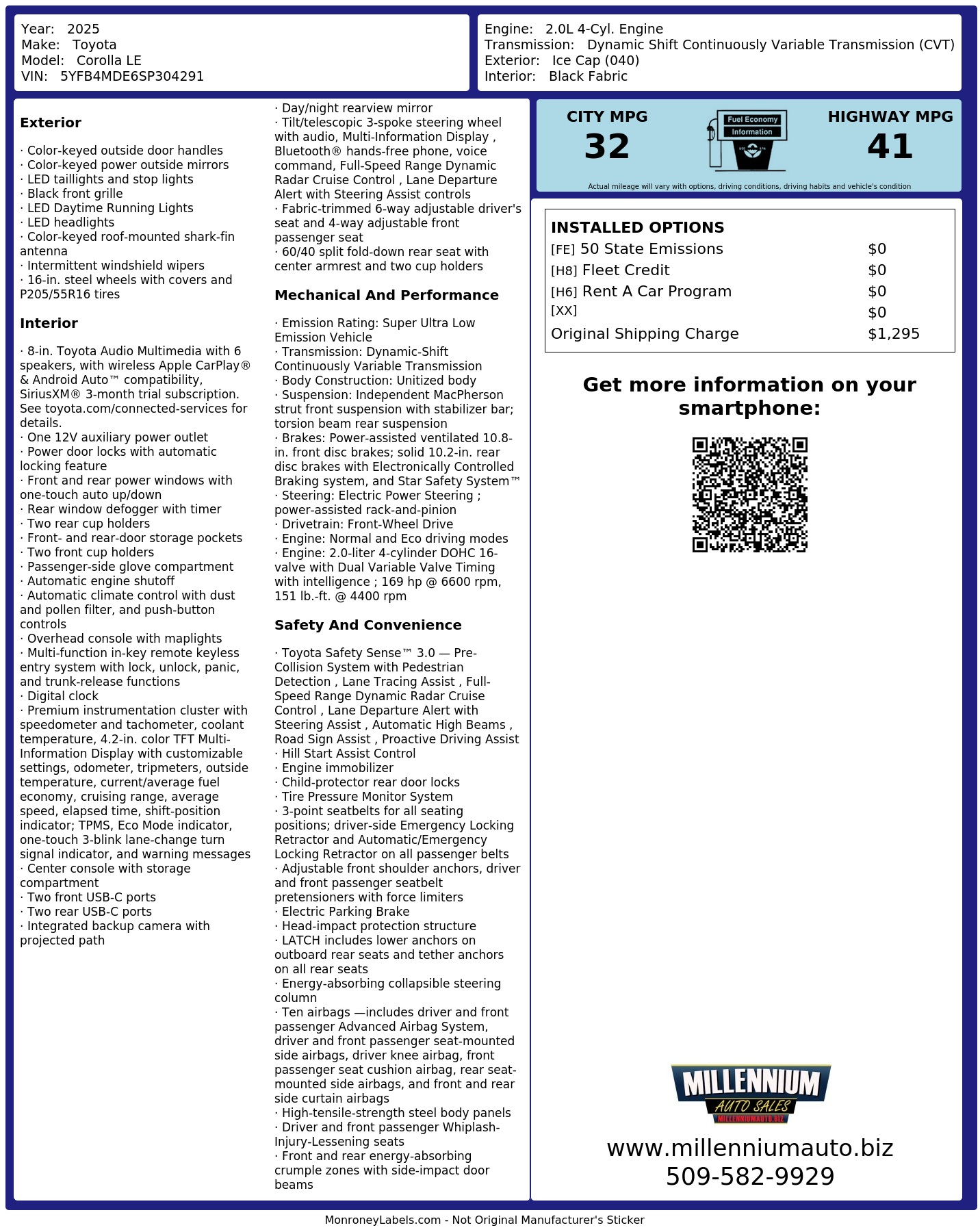 Monroney Label