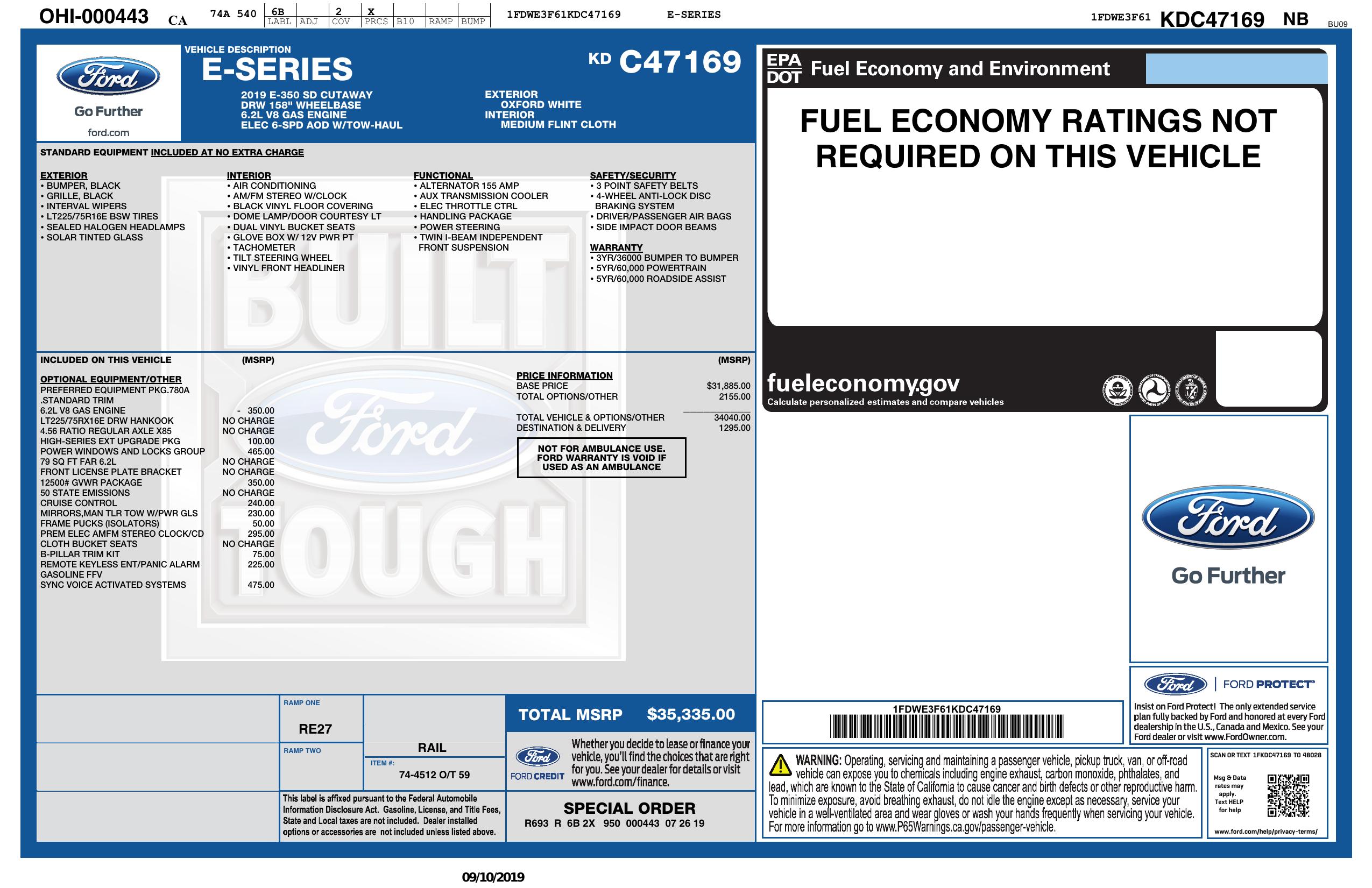 Monroney Label