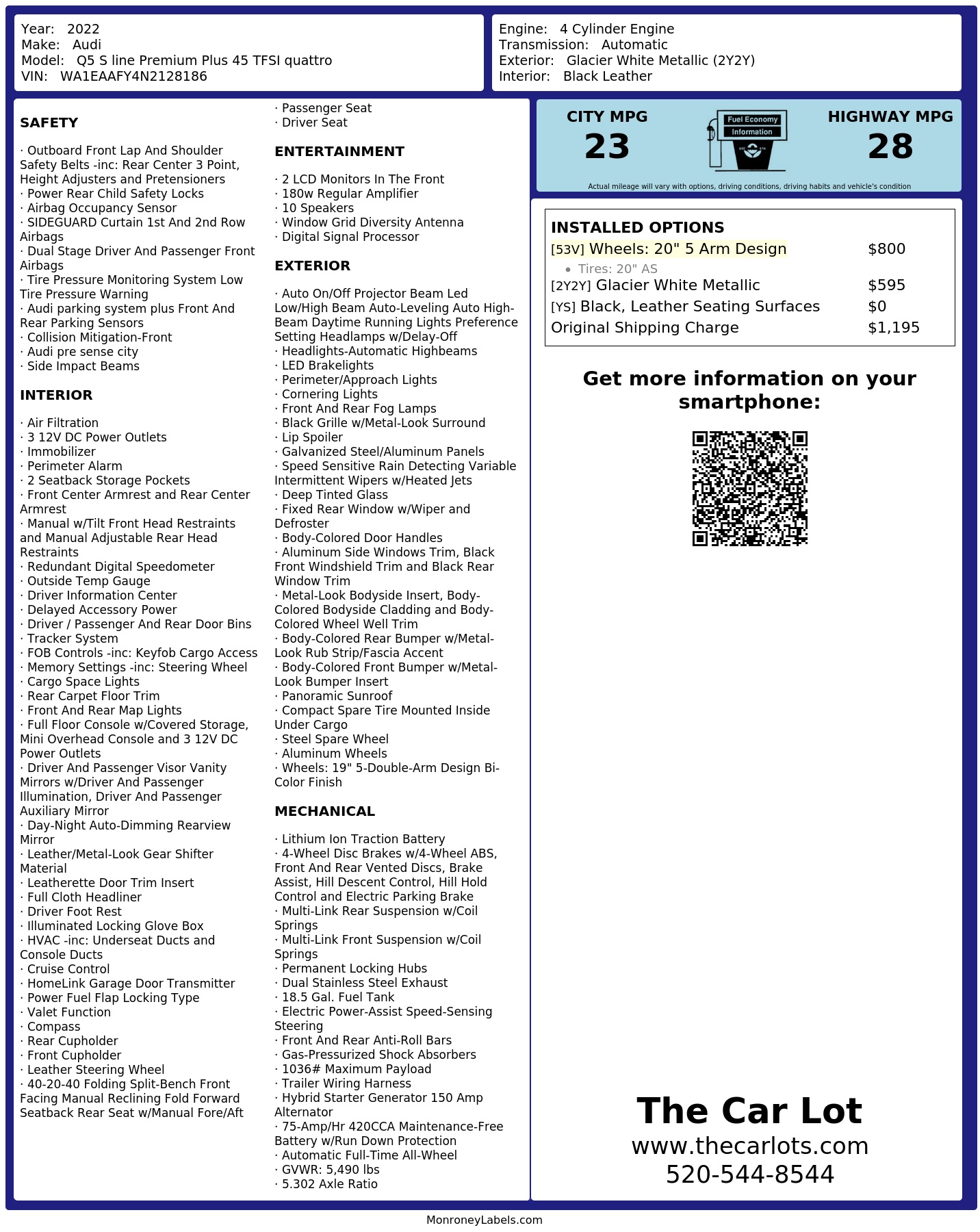 Monroney Label