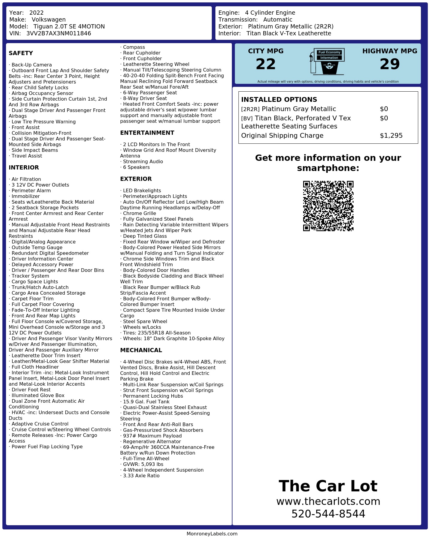 Monroney Label