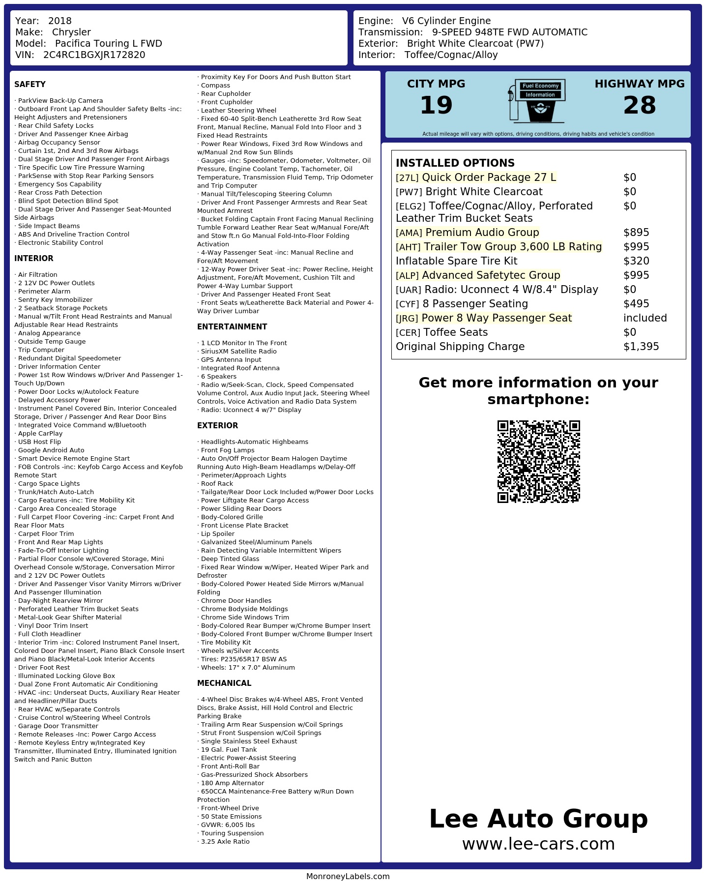 Monroney Label