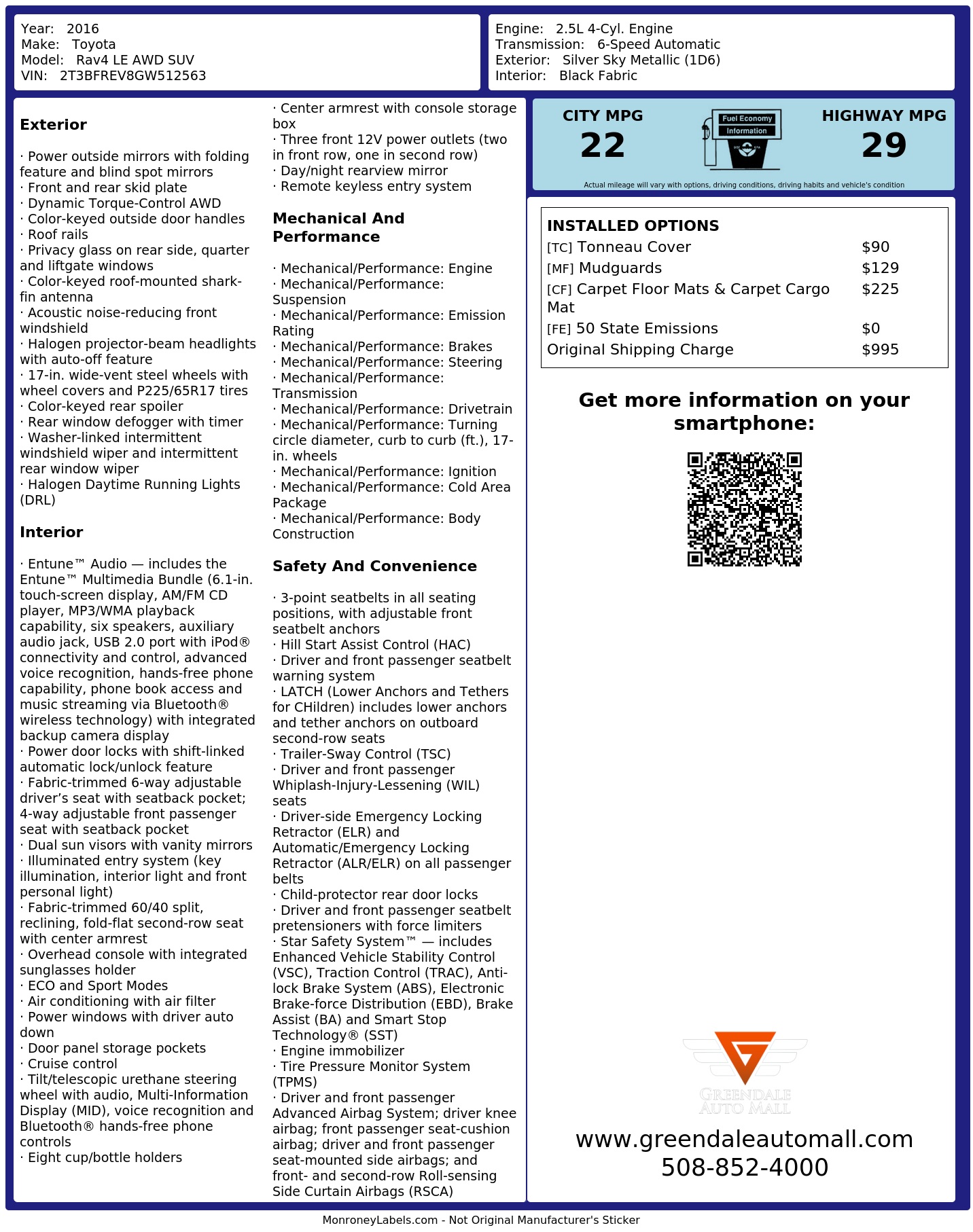 Monroney Label