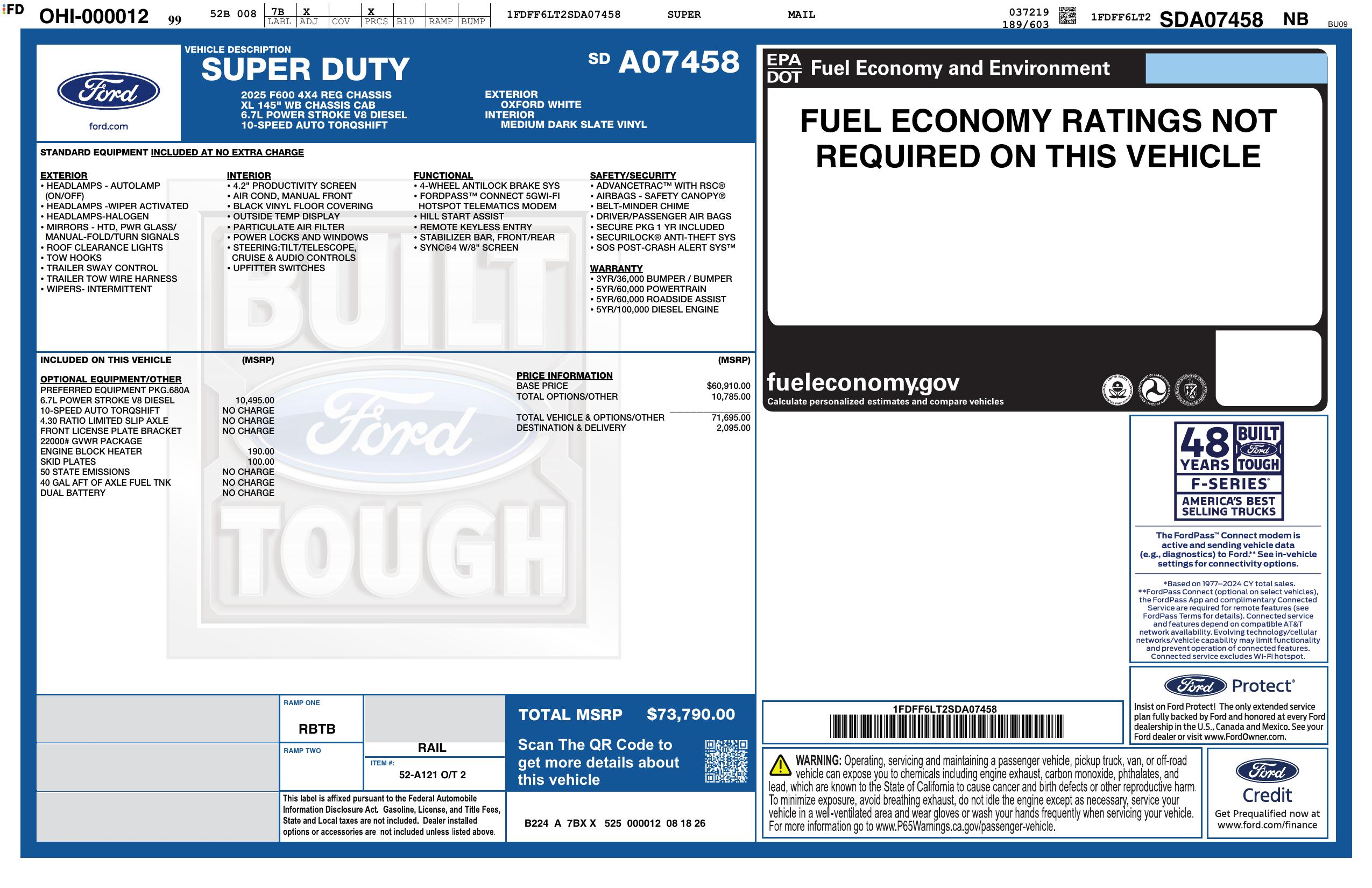 Monroney Label