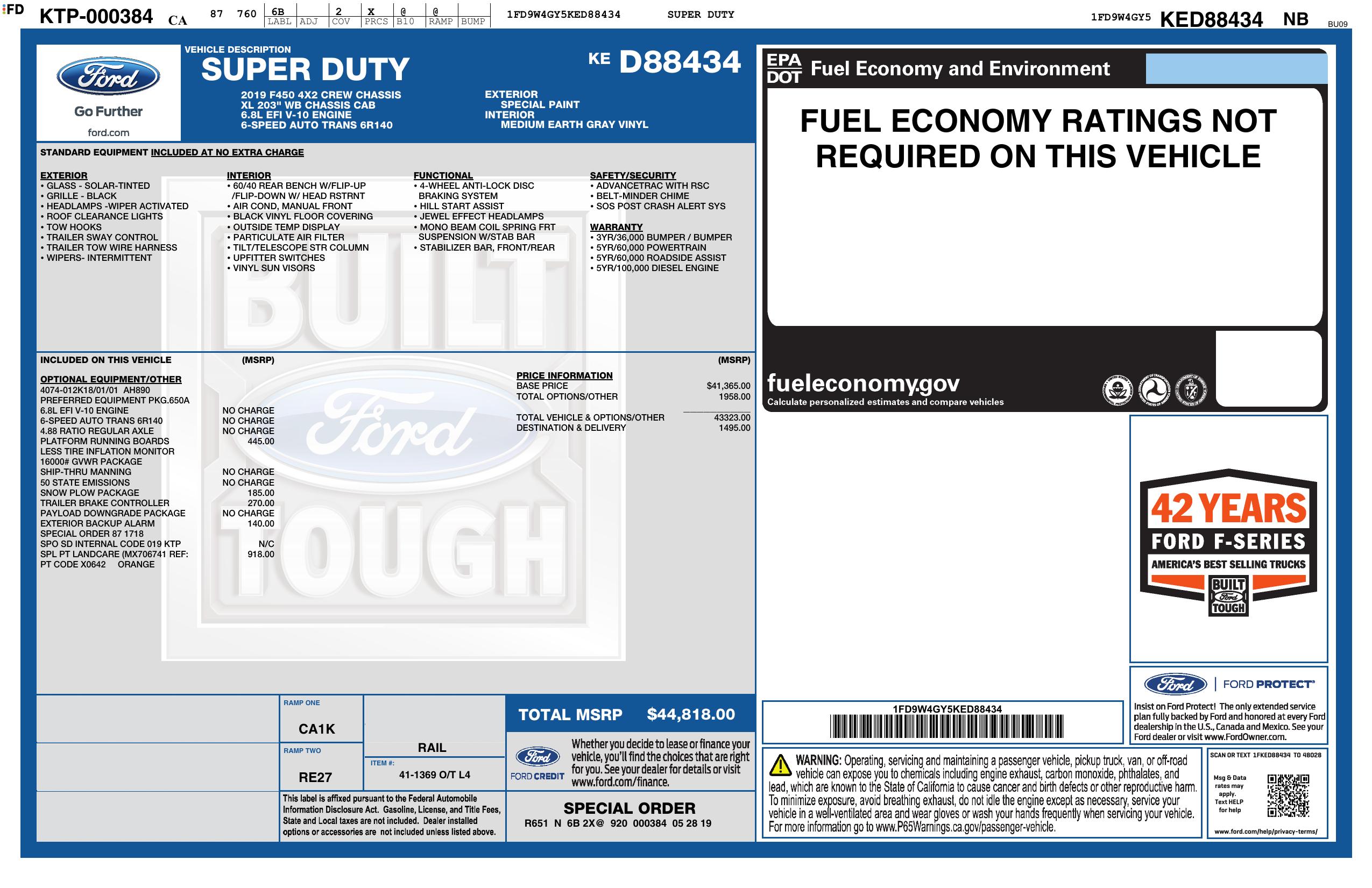 Monroney Label