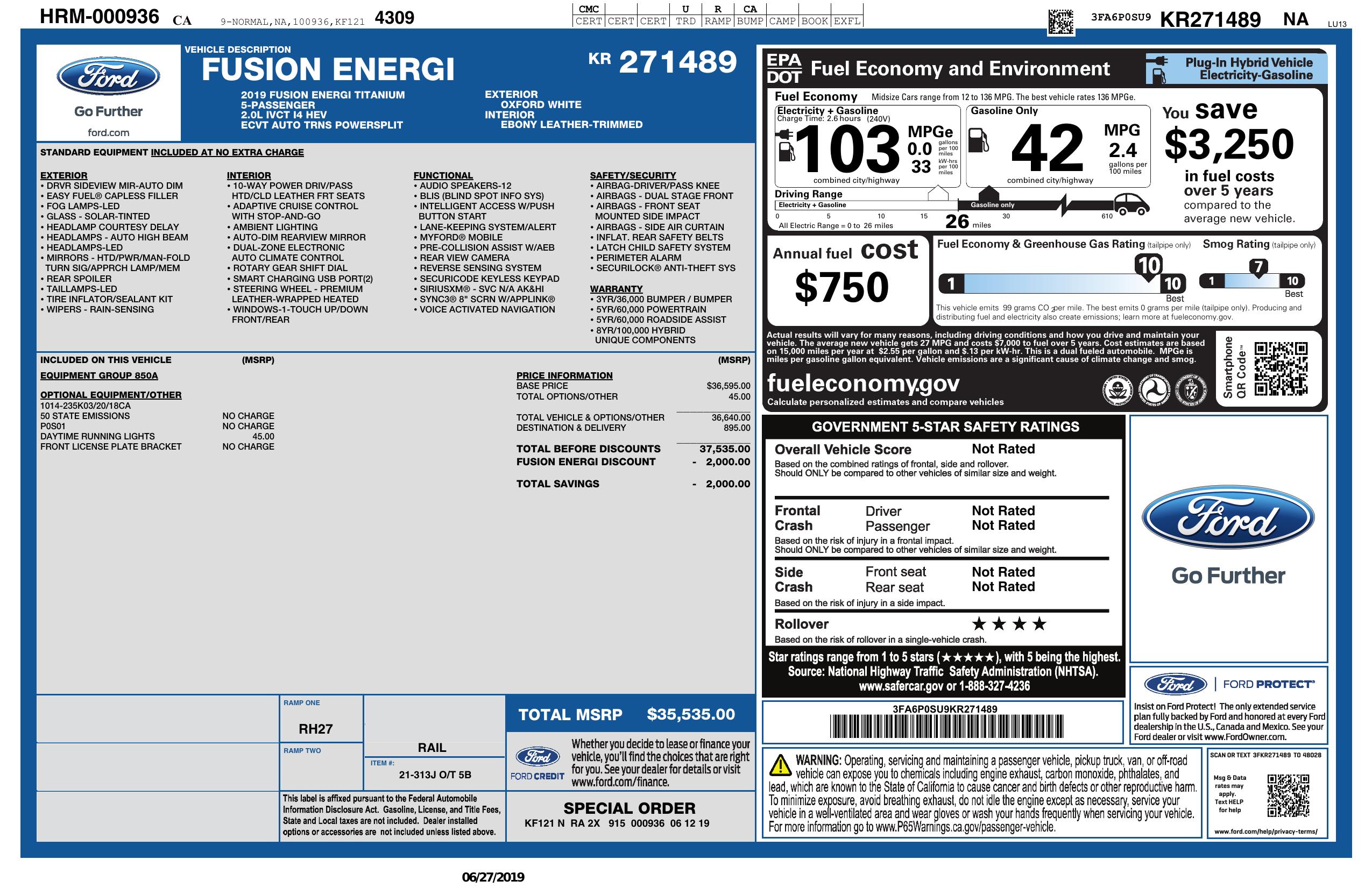 Monroney Label