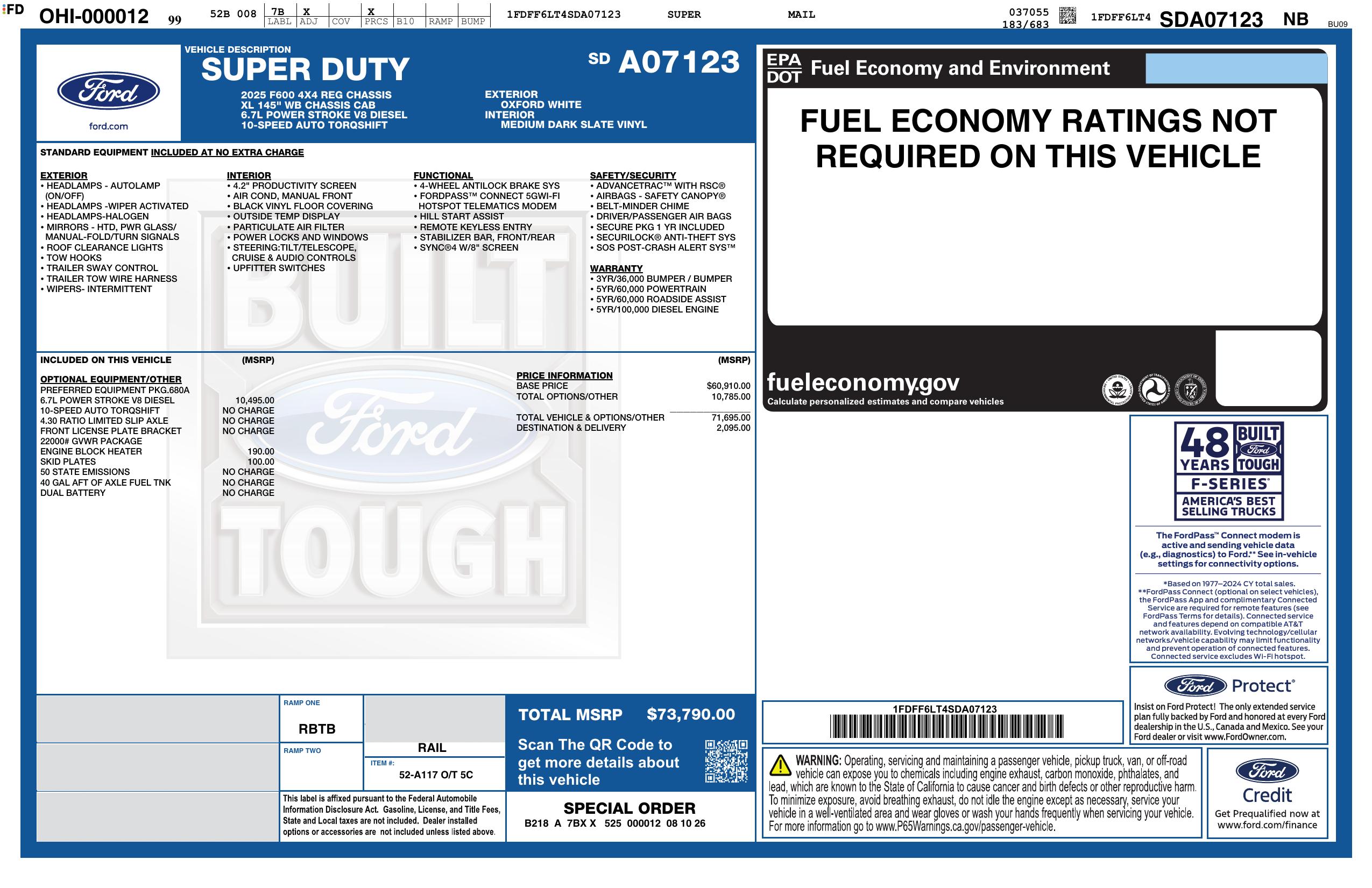 Monroney Label