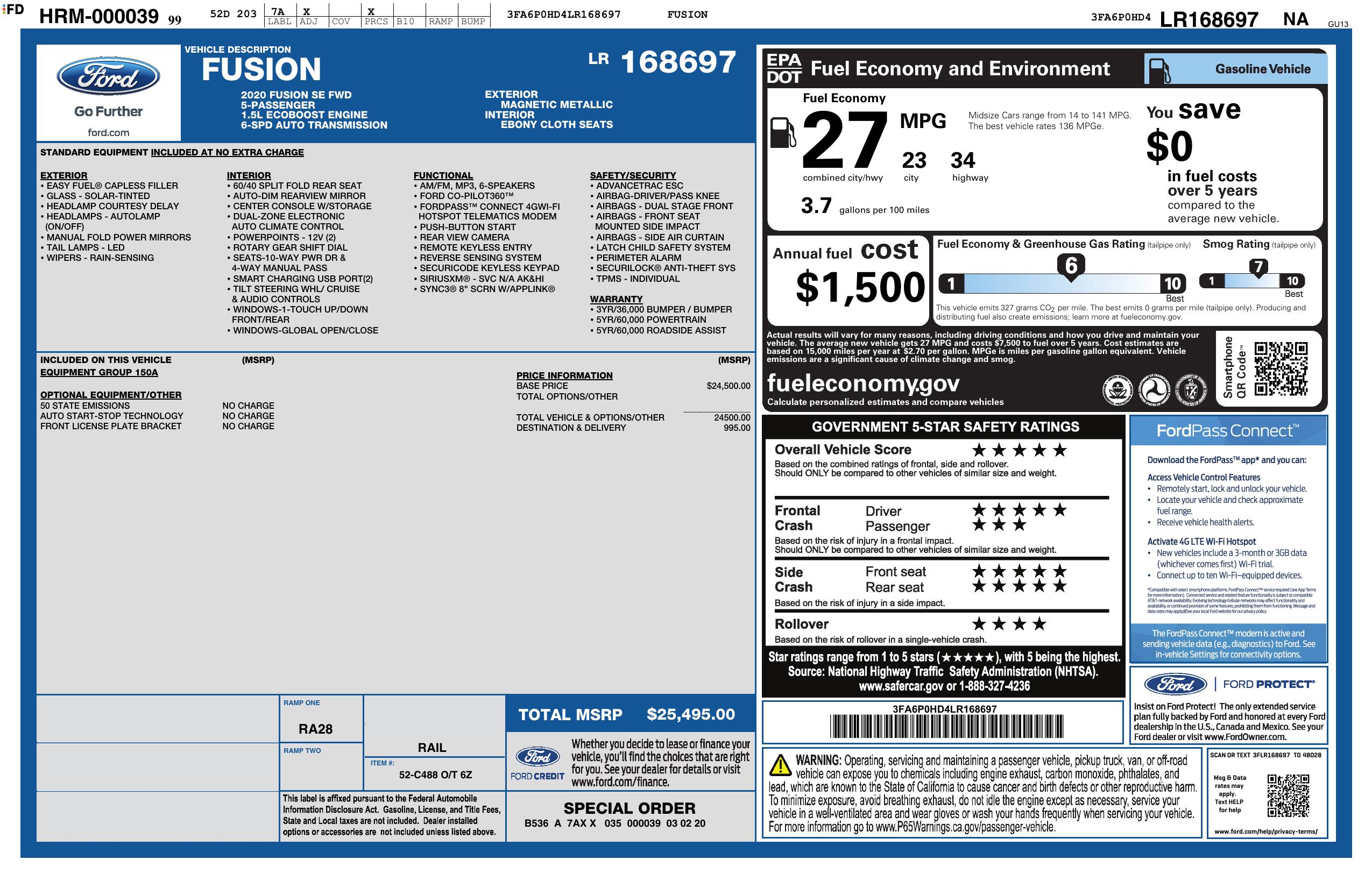Monroney Label