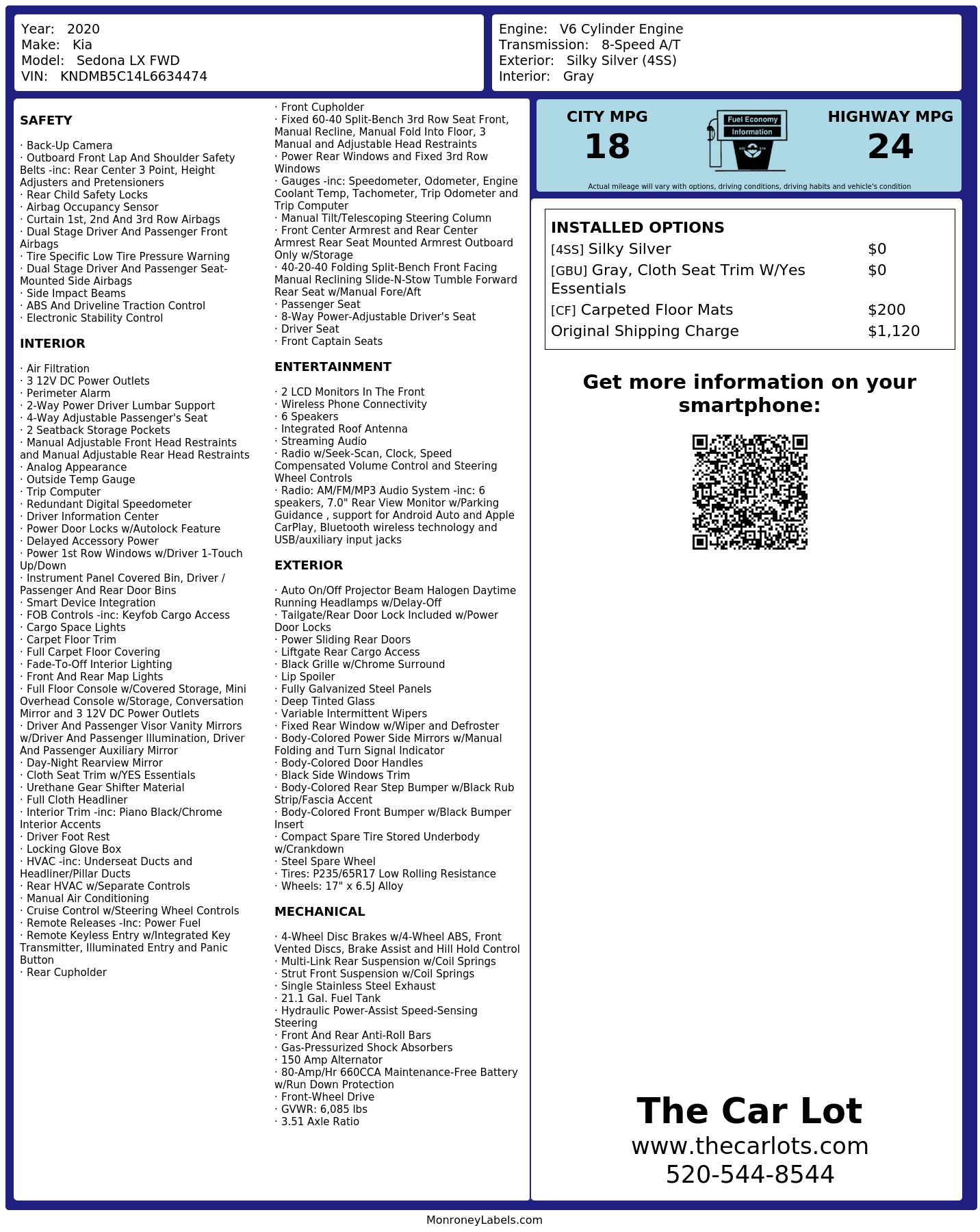 Monroney Label