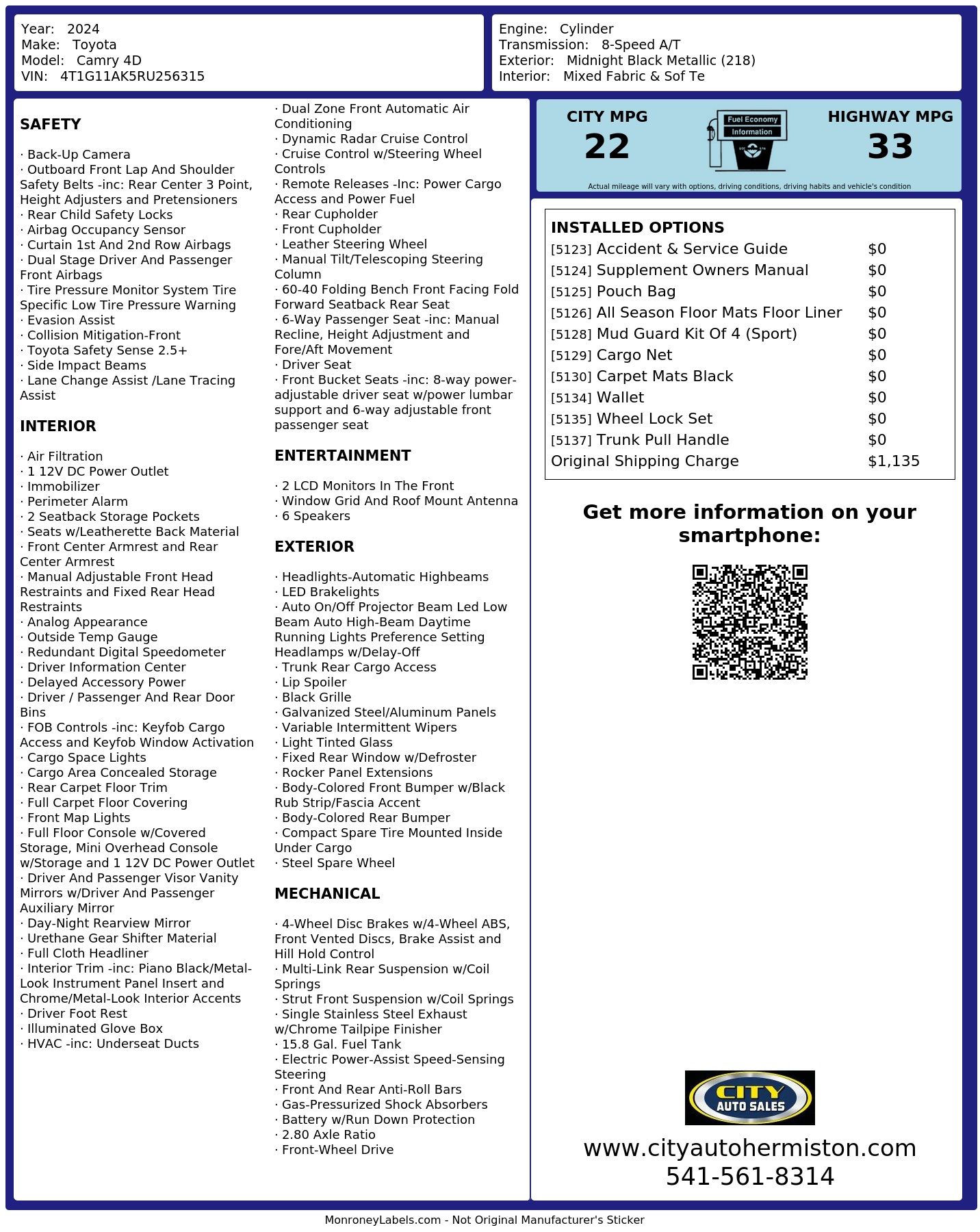 Monroney Label