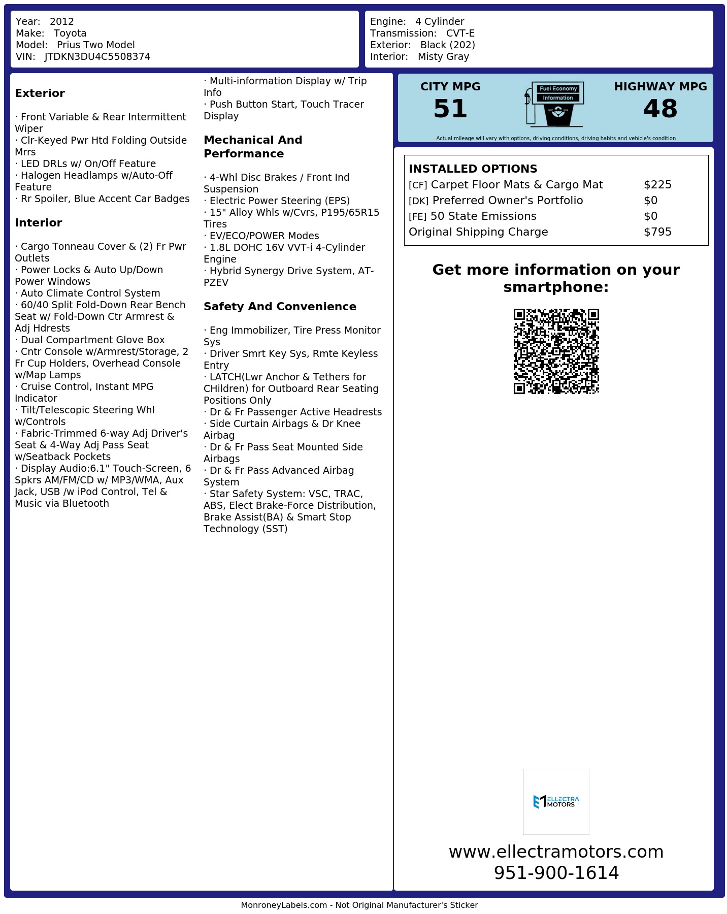 Monroney Label