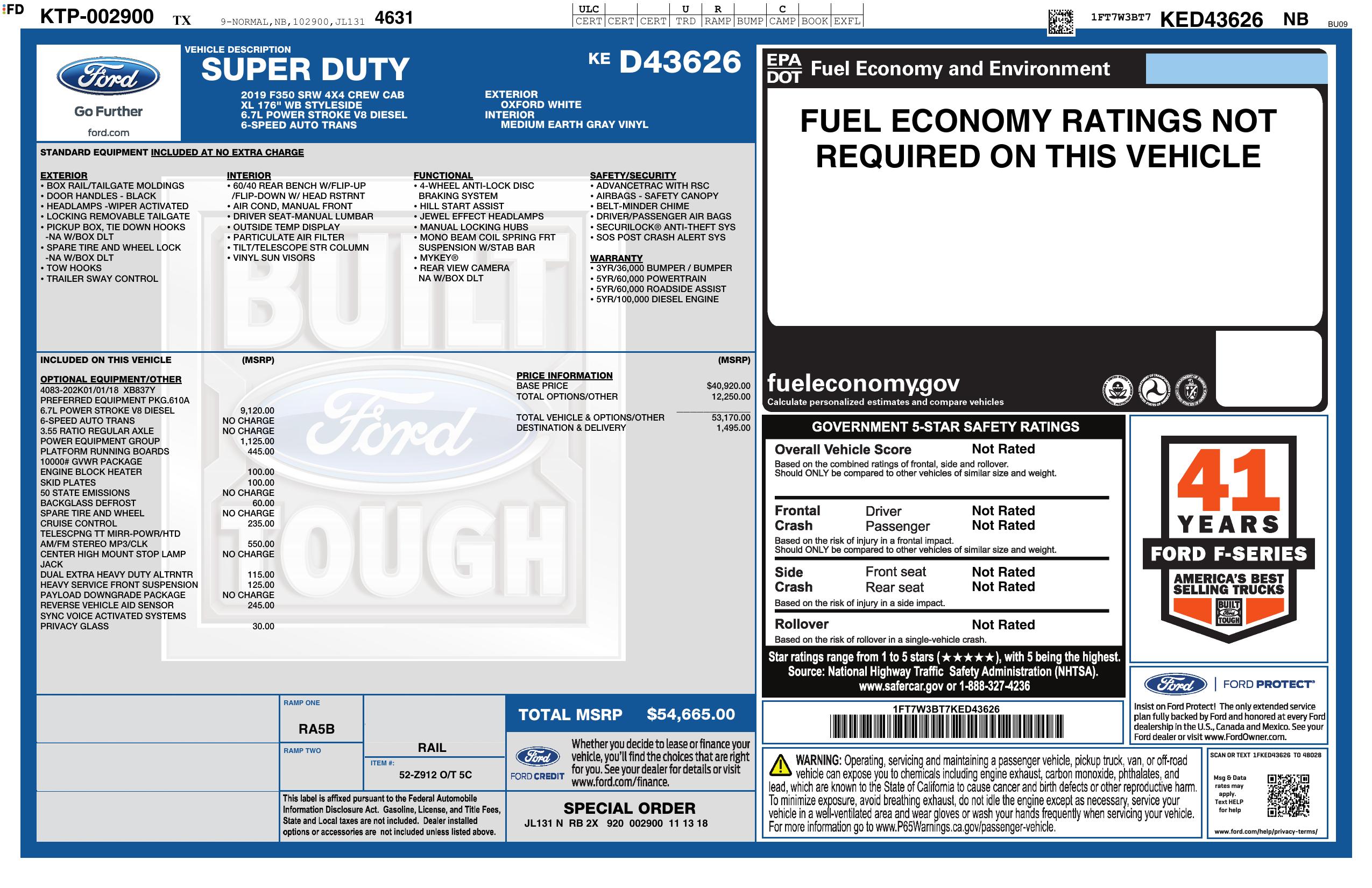 Monroney Label