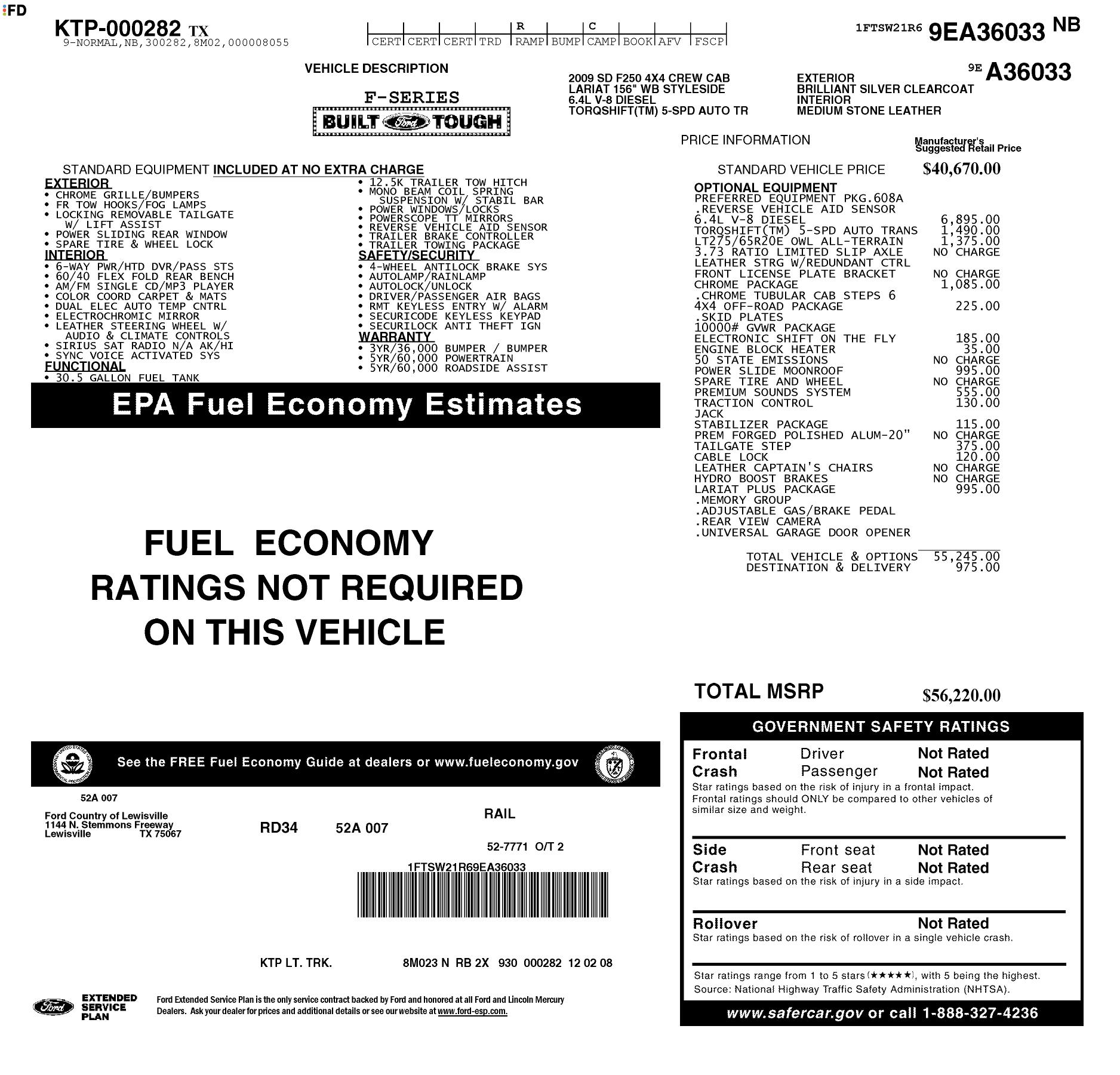 Monroney Label
