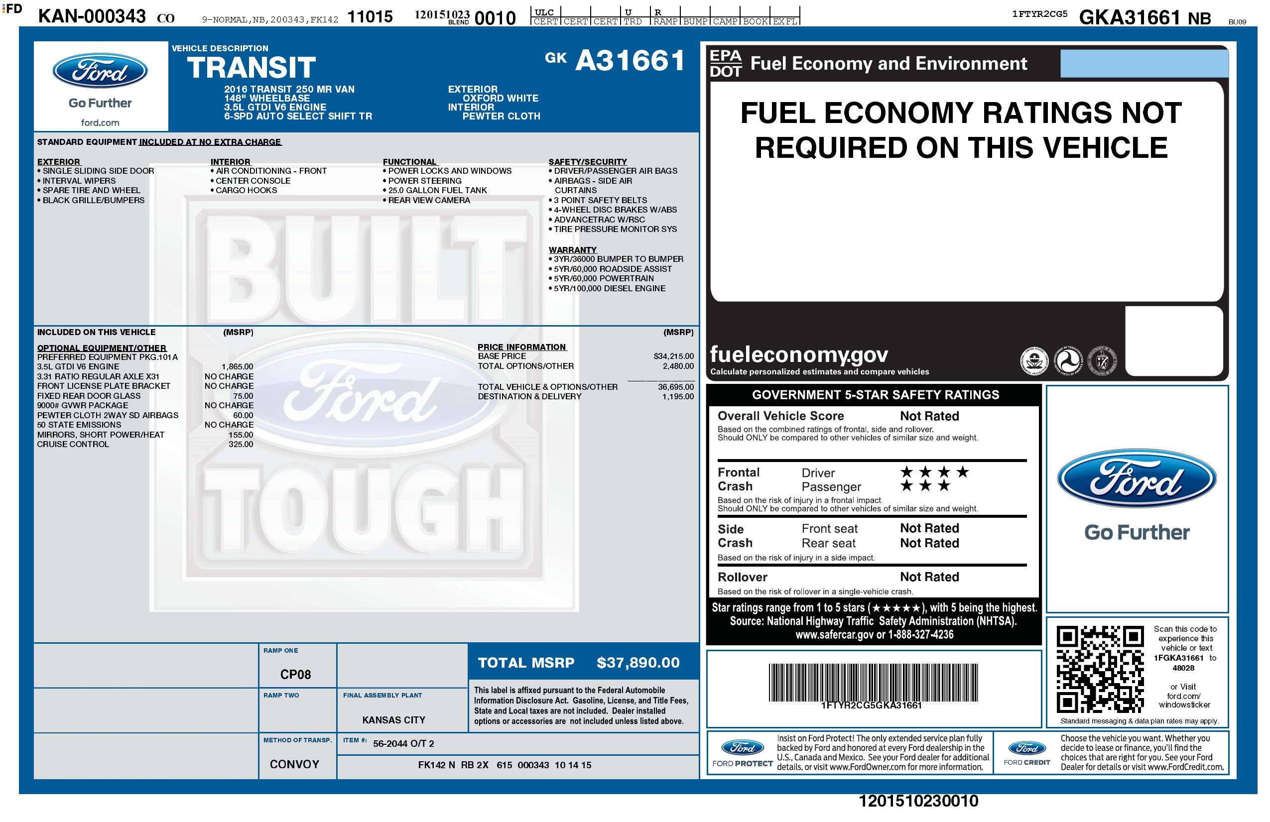 Monroney Label